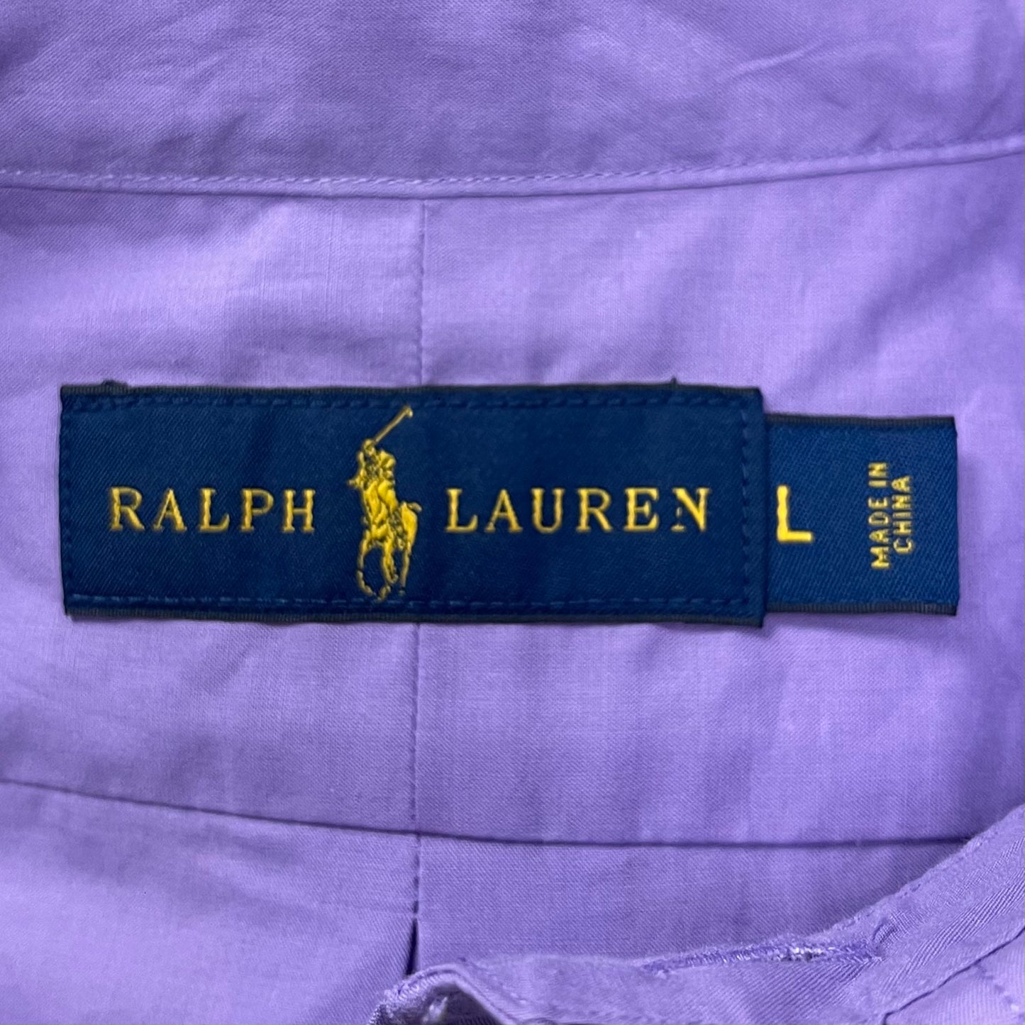 Camisa de botones Polo Ralph Lauren 🏇🏼 en color morado Talla L Entalle Regular