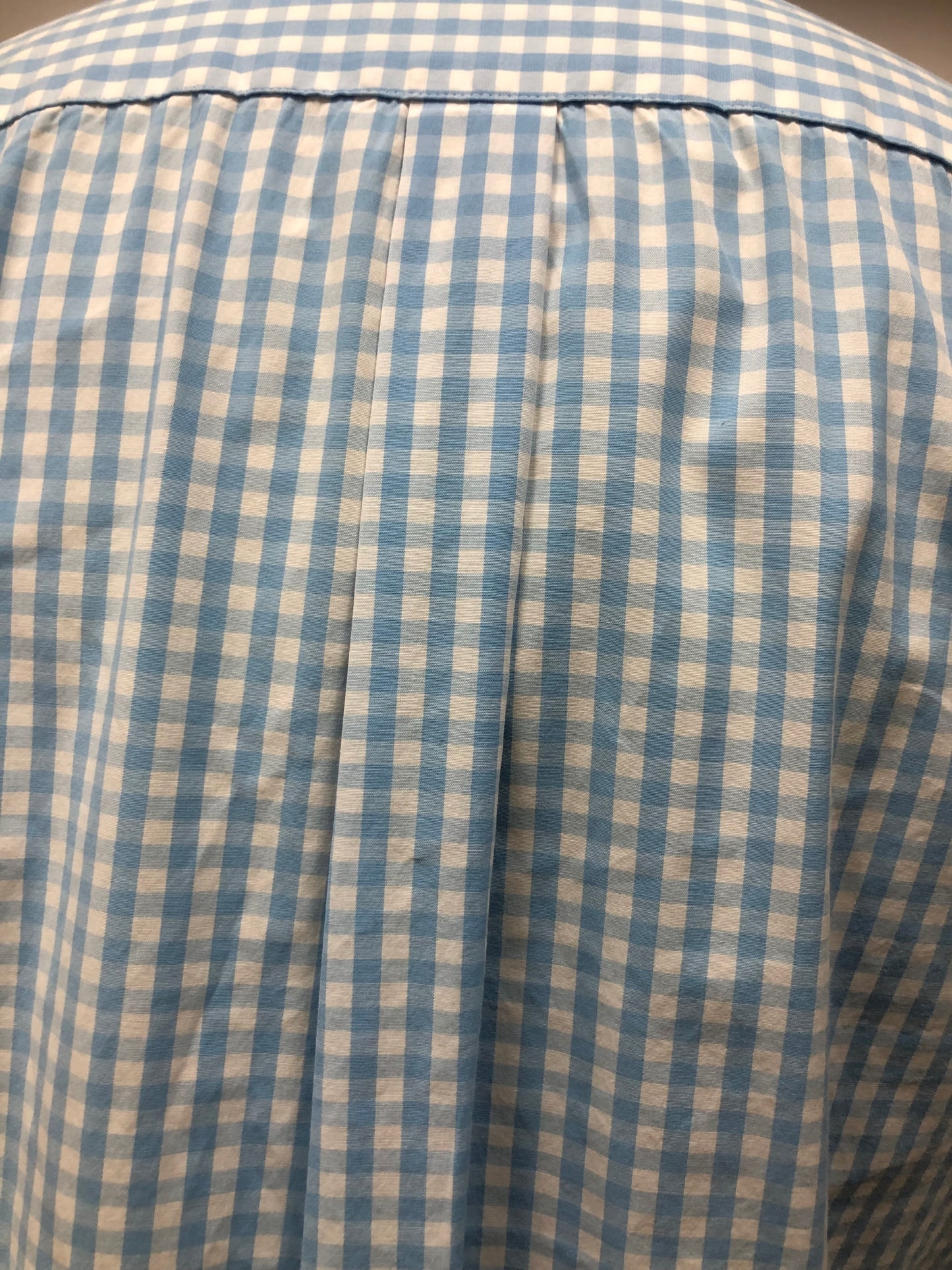 Camisa Vineyard Vines 🐳 de cuadros gingham en color celeste claro y blanco Talla L Entalle Clasico (ver descripción)