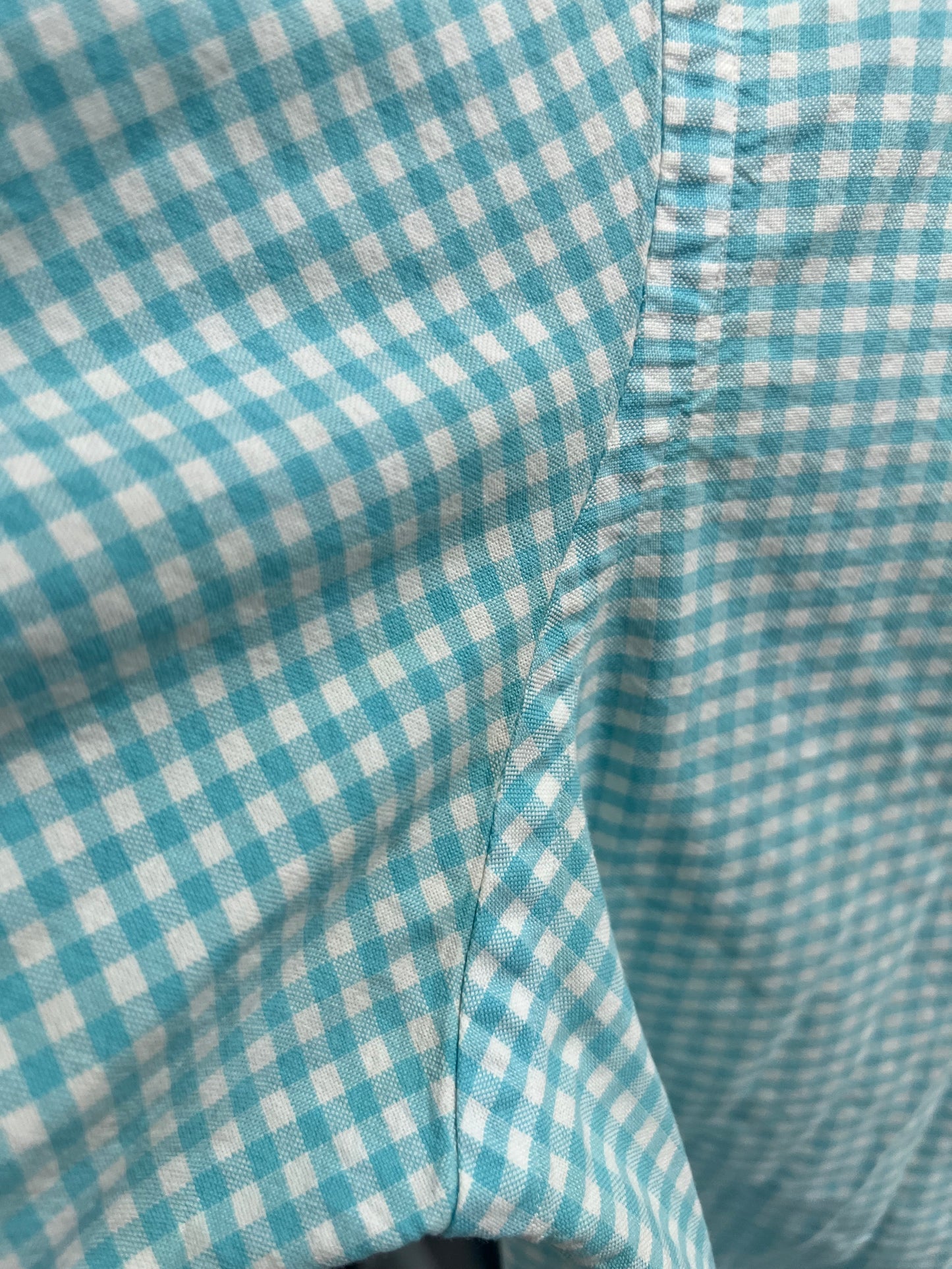 Camisa de botones Polo Ralph Lauren 🏇🏼 Oxford de cuadros gingham turquesa y blanco Talla L Entalle Regular (ver descripción)