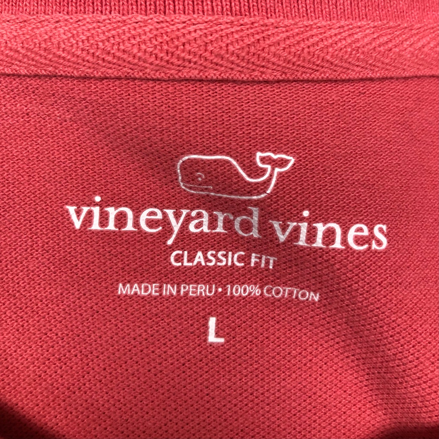 Camiseta Polo Vineyard Vines 🐳 color rosado magenta Talla L Entalle Clásico