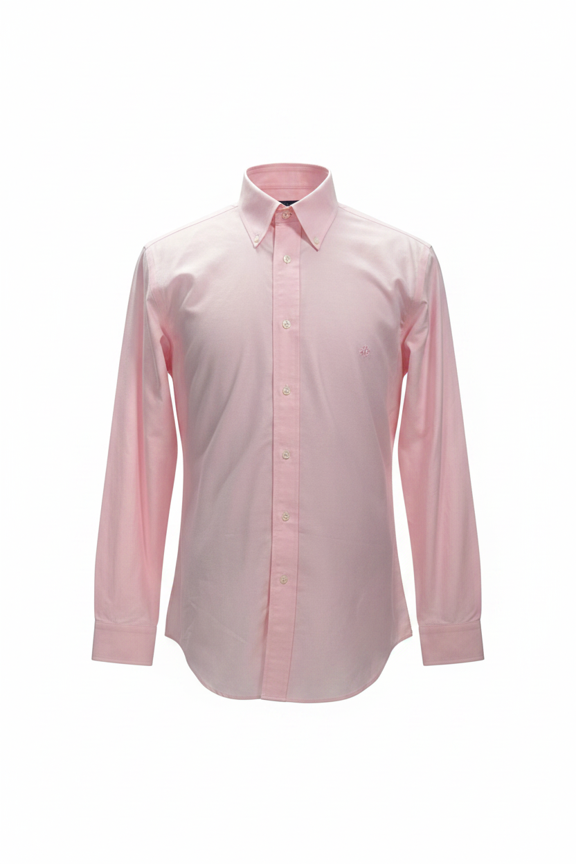 Camisa de botones Brooks Brothers 🐑 Oxford color rosado claro Talla L Entalle Regula