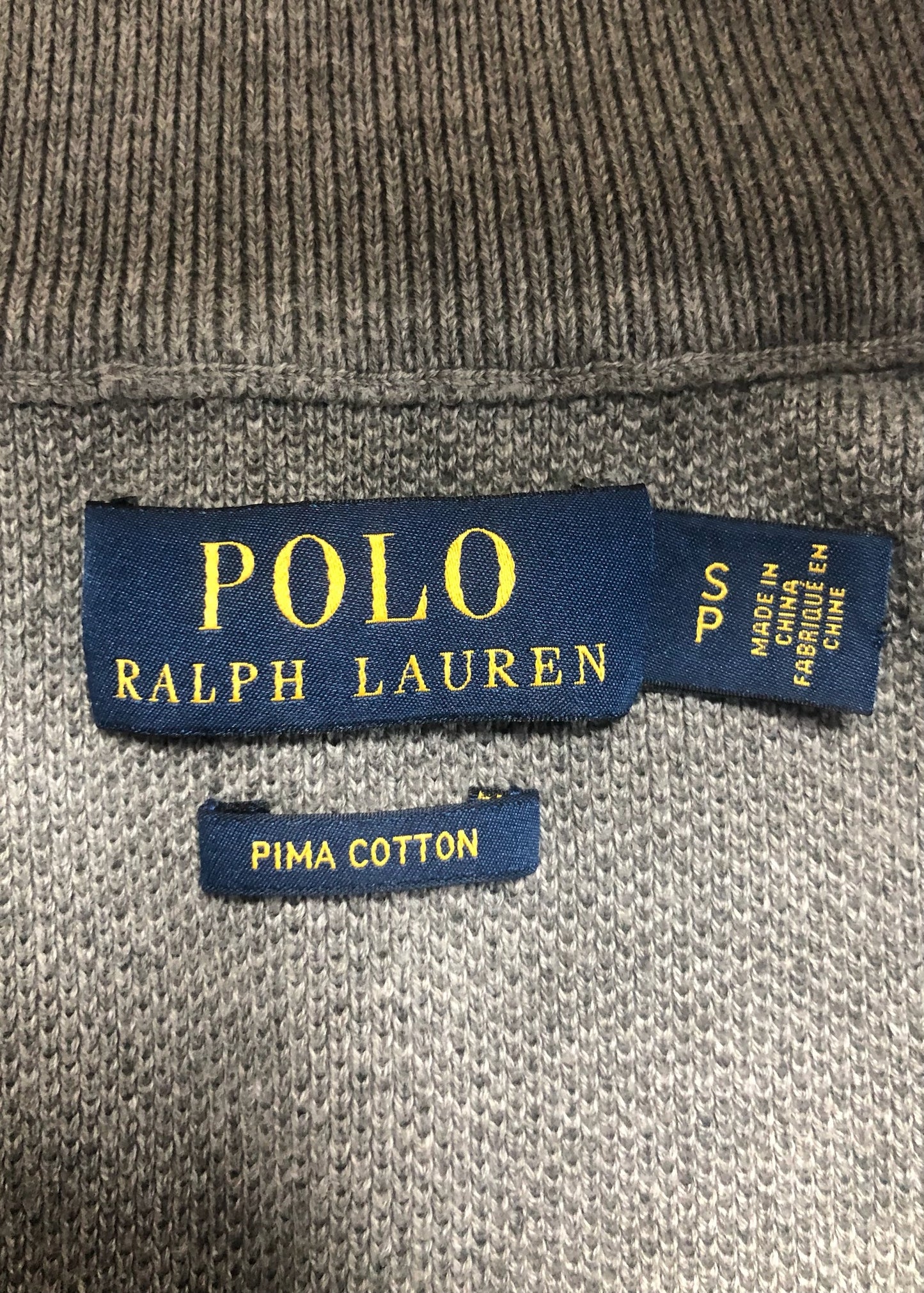 Sueter Jersey Polo Ralph Lauren 🏇🏼 color gris claro con logo en gris Talla S