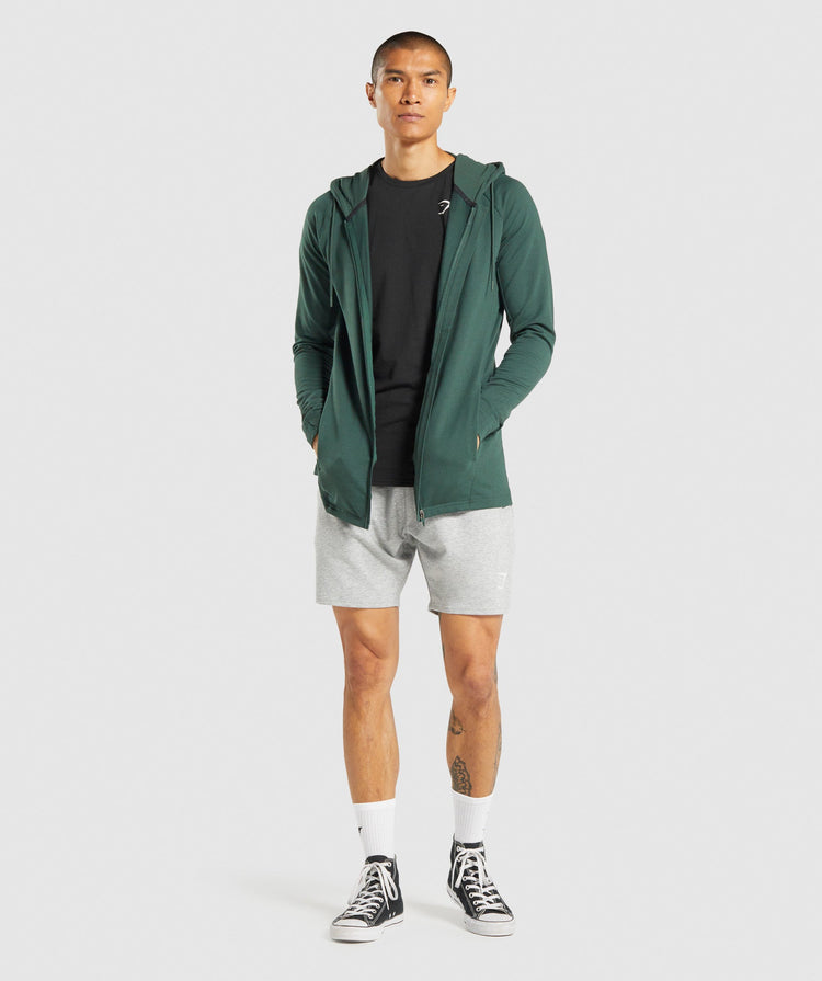 Short Lounge Gymshark 🏋🏼♂️ color gris claro y logo en blanco Talla XL