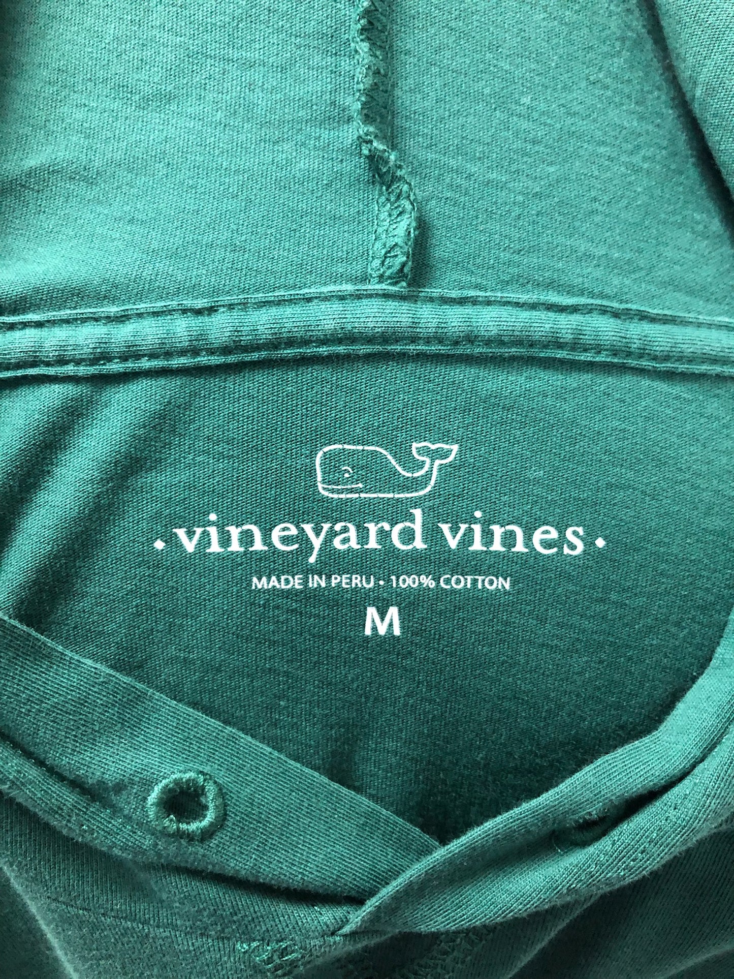Camiseta con capucha Vineyard Vines 🐳 color verde oscuro con Diseño de Ballena Talla M (ver descripción)