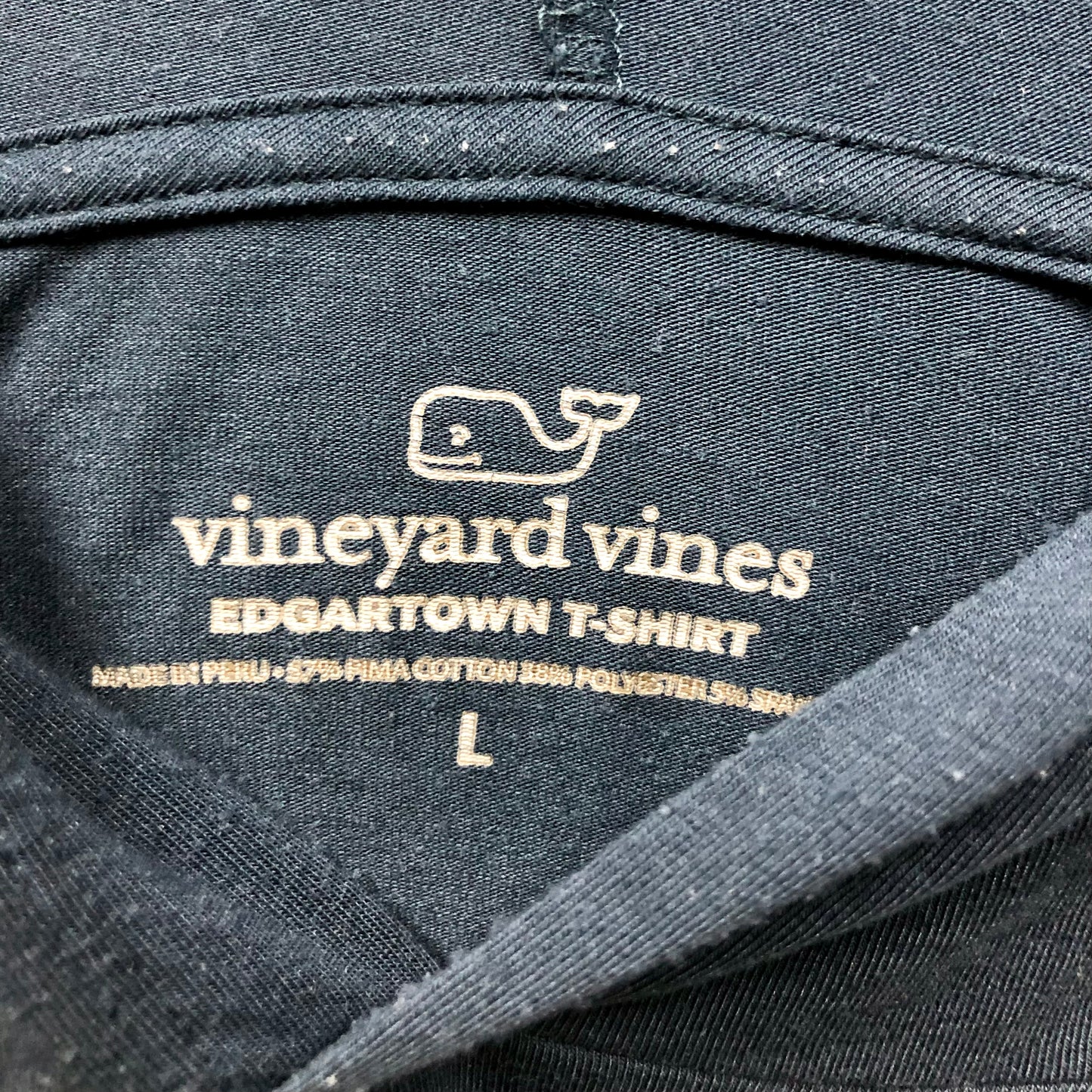 Camiseta con capucha Vineyard Vines 🐳 Tela Pima color azul navy Talla L Entalle Regular (ver descripción)