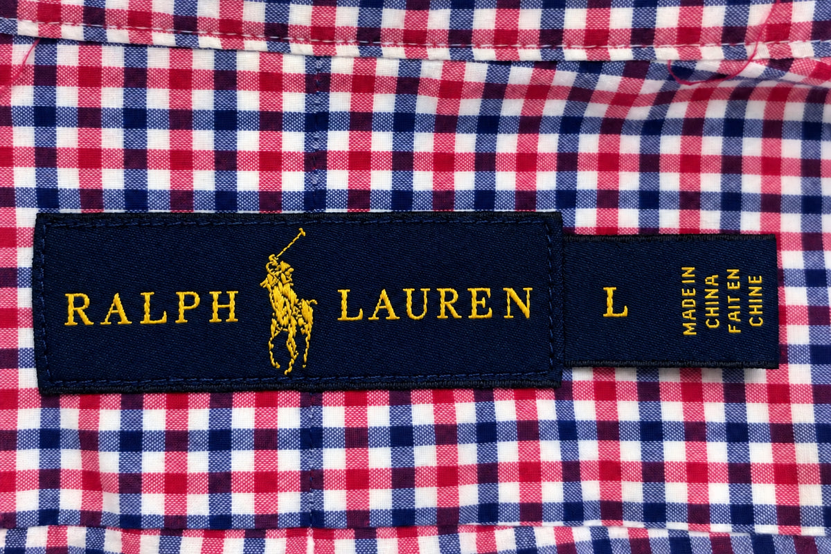Camisa de botones Polo Ralph Lauren 🏇🏼 de cuadros rojo, azul y blanco Talla L Entalle Regular