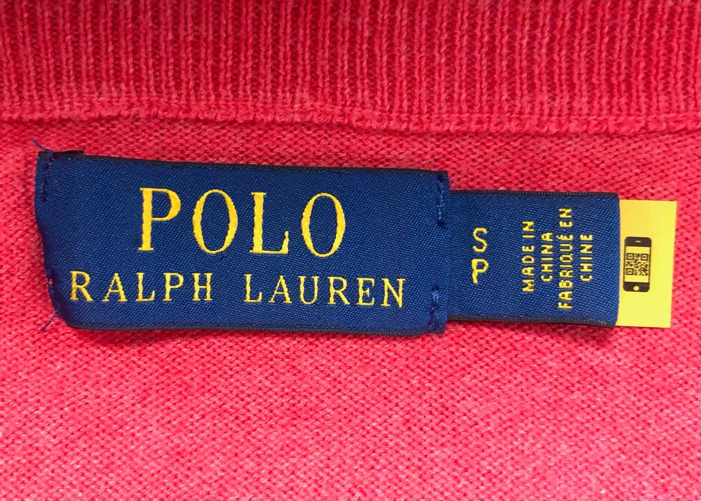 Sueter Jersey con cuello V Polo Ralph Lauren 🏇🏼 color rosado magenta Talla S
