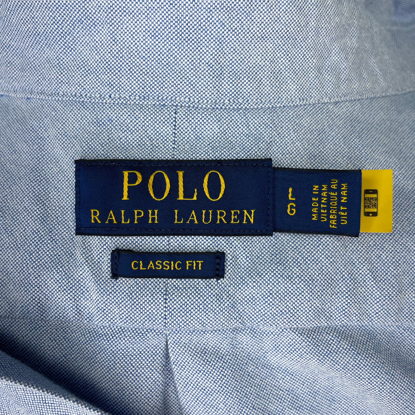 Camisa de botones Polo Ralph Lauren 🏇🏼 Oxford en color celeste Talla L Entalle Clásico