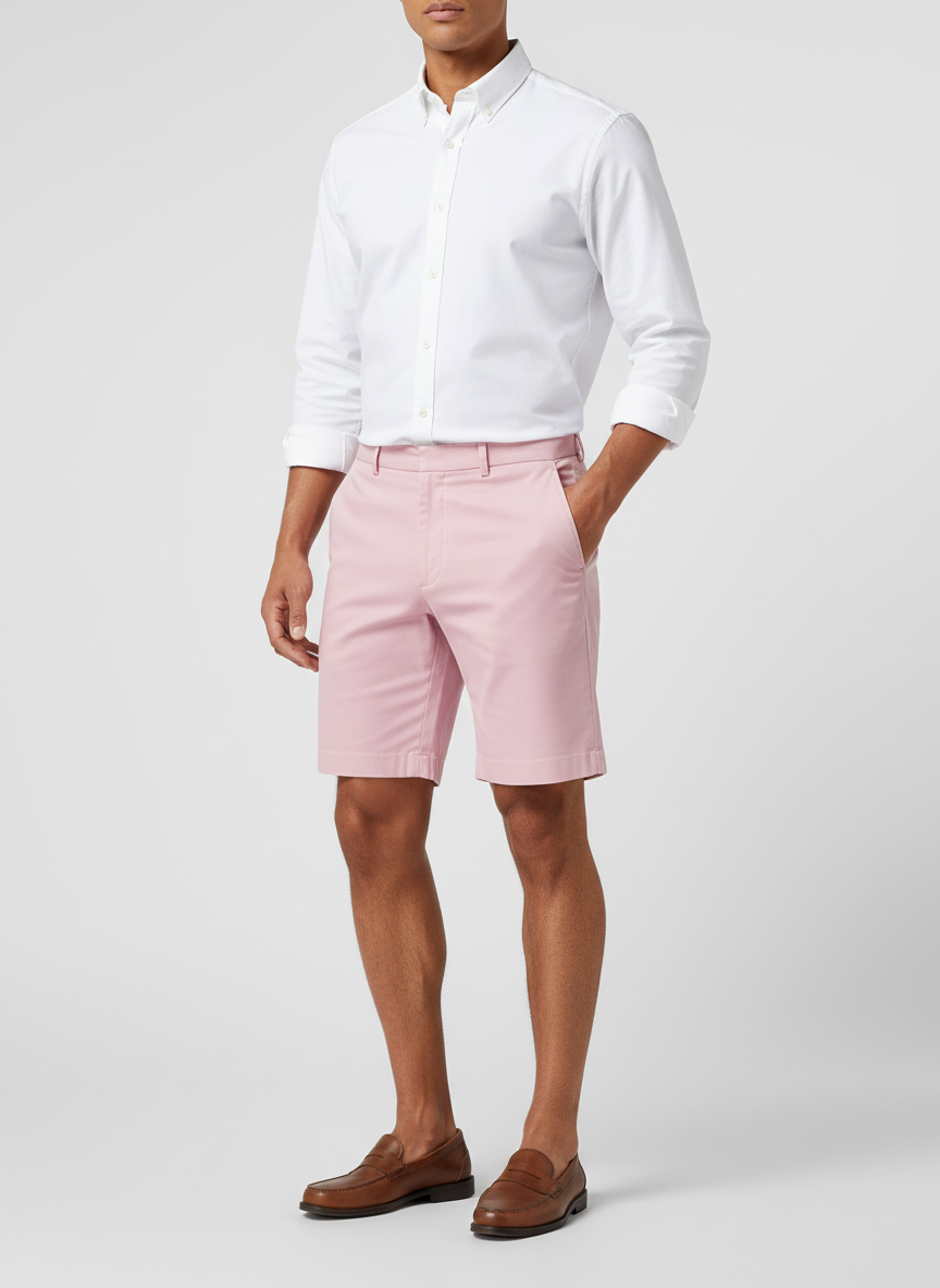 Short Casual Brooks Brothers 🐑 color rosado claro talla 36