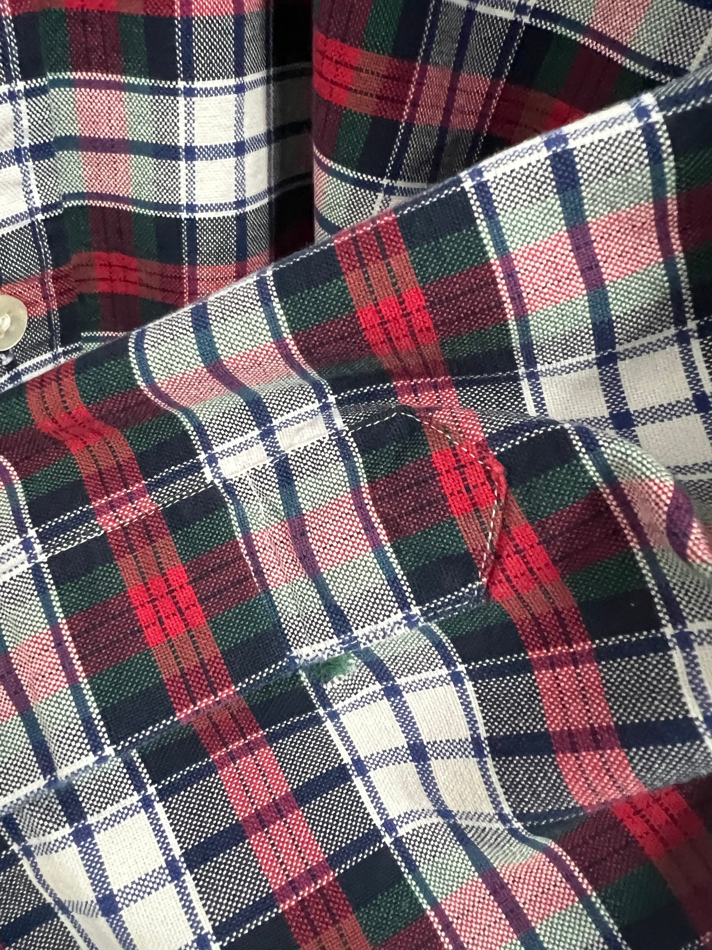Camisa de botones Polo Ralph Lauren 🏇🏼 de cuadros tartán en color rojo, verde, azul navy y blanco Talla L Entalle Custom Fit (ver descripción)