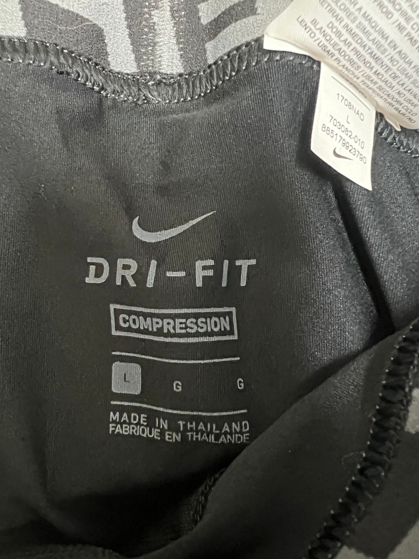 Mallas de entrenamiento Nike ✔️ Pro Dri-FIT 3/4 para hombre en Color Negro y cintura gris Talla L