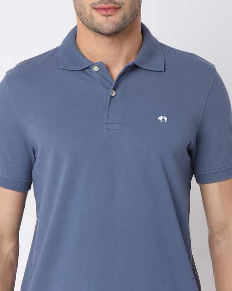Camiseta Polo Brooks Brothers 🐑 color azul grisáceo Talla S Entalle Slim Fit