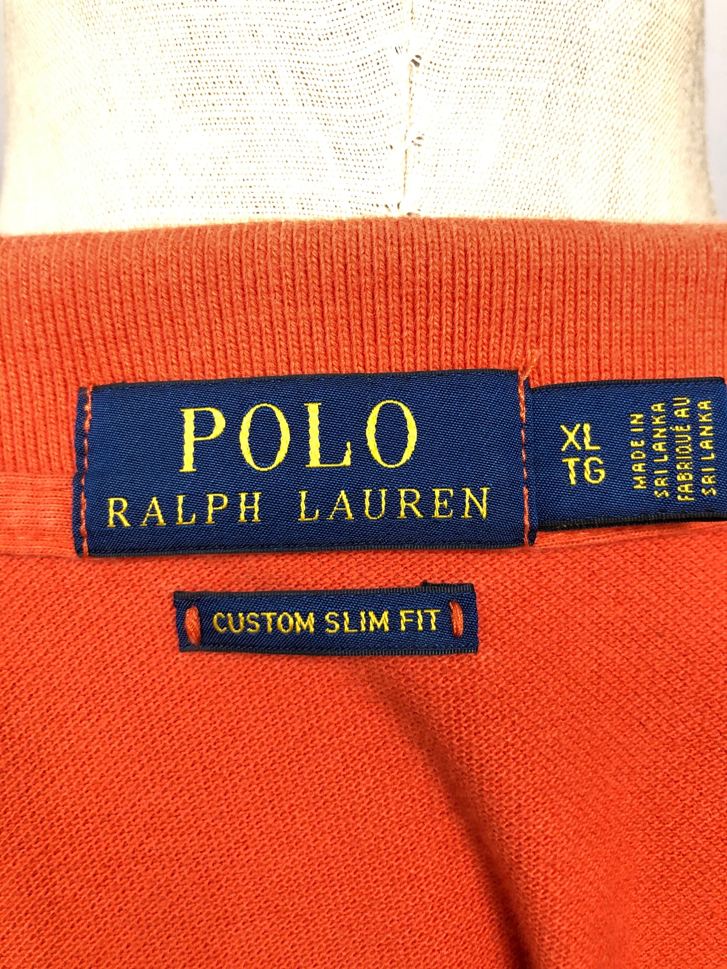 Camiseta Polo Ralph Lauren 🏇🏼 color naranja con Talla XL Entalle Custom Slim Fit (ver descripción)