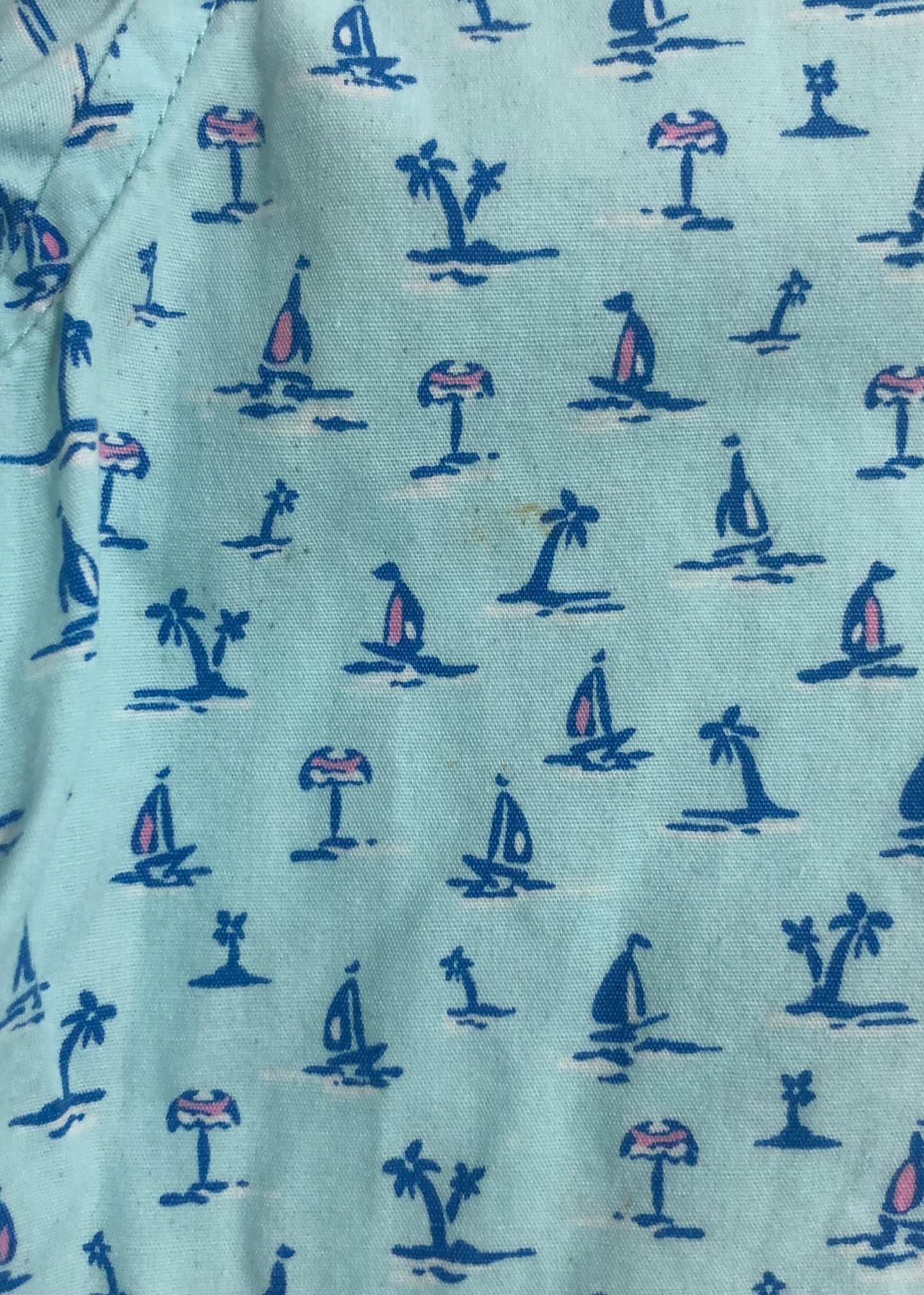 Camisa de botones Vineyard Vines 🐳 color celeste con diseño de islas Talla M Entalle Slim Fit (ver descripción)