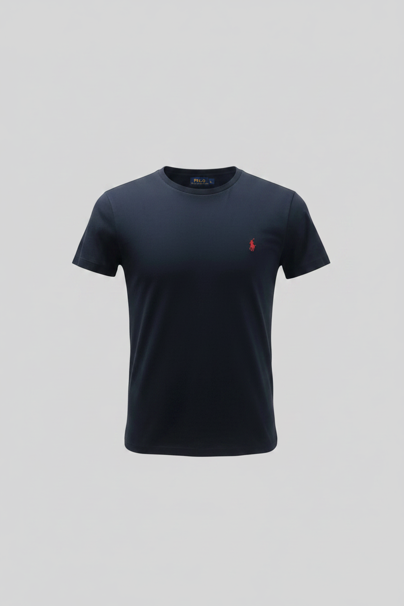 Camiseta cuello redondo Polo Ralph Lauren 🏇🏼 color azul navy Talla Small