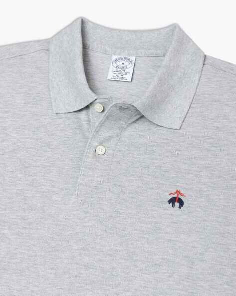 Camiseta Polo Brooks Brothers 🐑 color gris claro Talla XL Entalle Regular