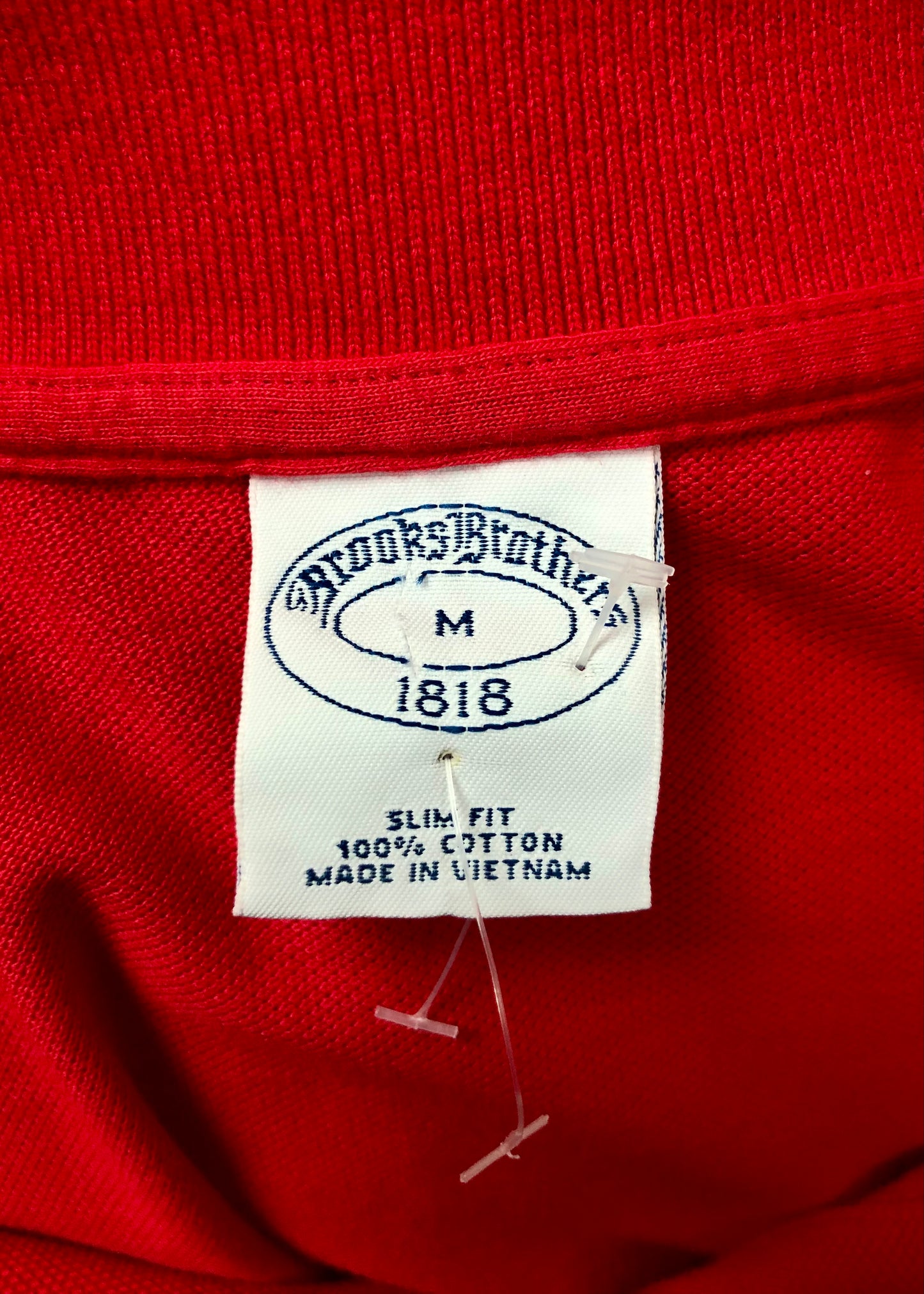 Camiseta Polo Brooks Brothers 🐑 color rojo Talla M Entalle Slim Fit