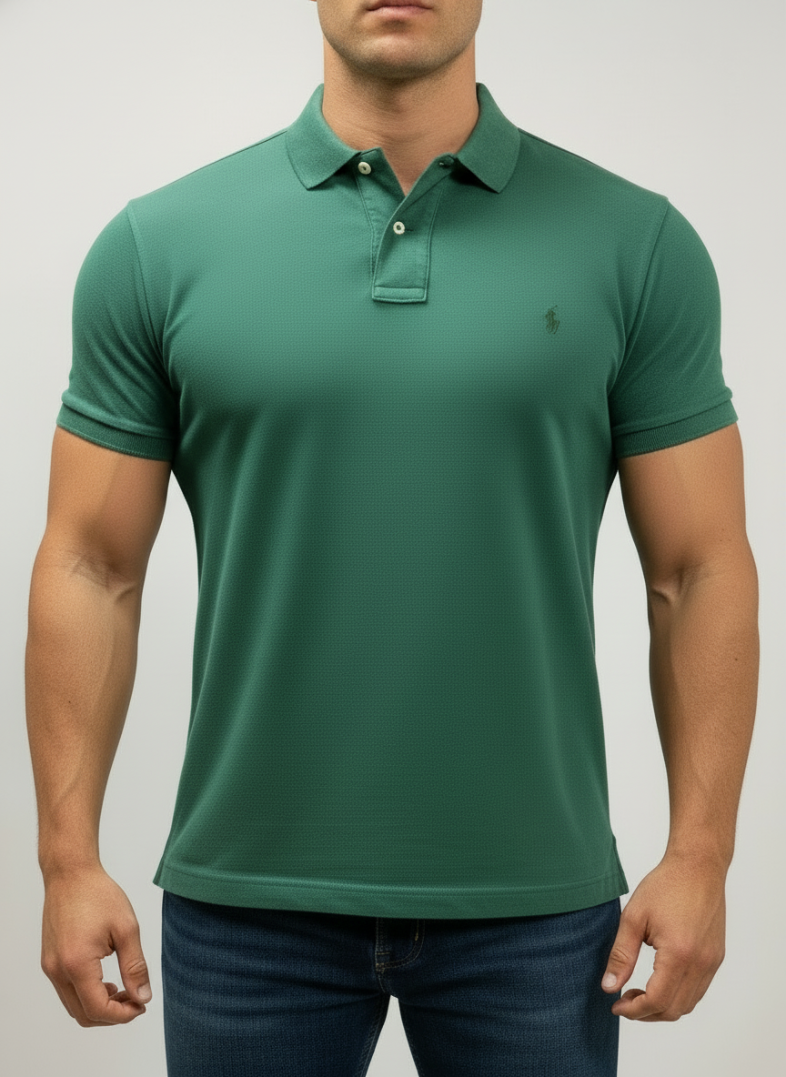 Camiseta Polo Ralph Lauren 🏇🏼 color verde oscuro Talla XL Entalle Regular