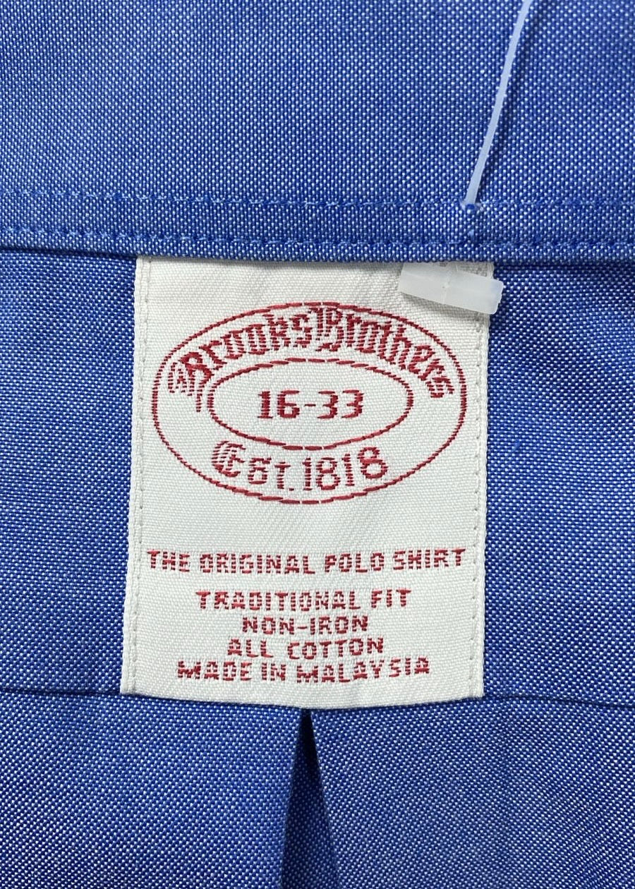 Camisa de botones Brooks Brothers 🐑 color azul Talla XL Entalle Regular