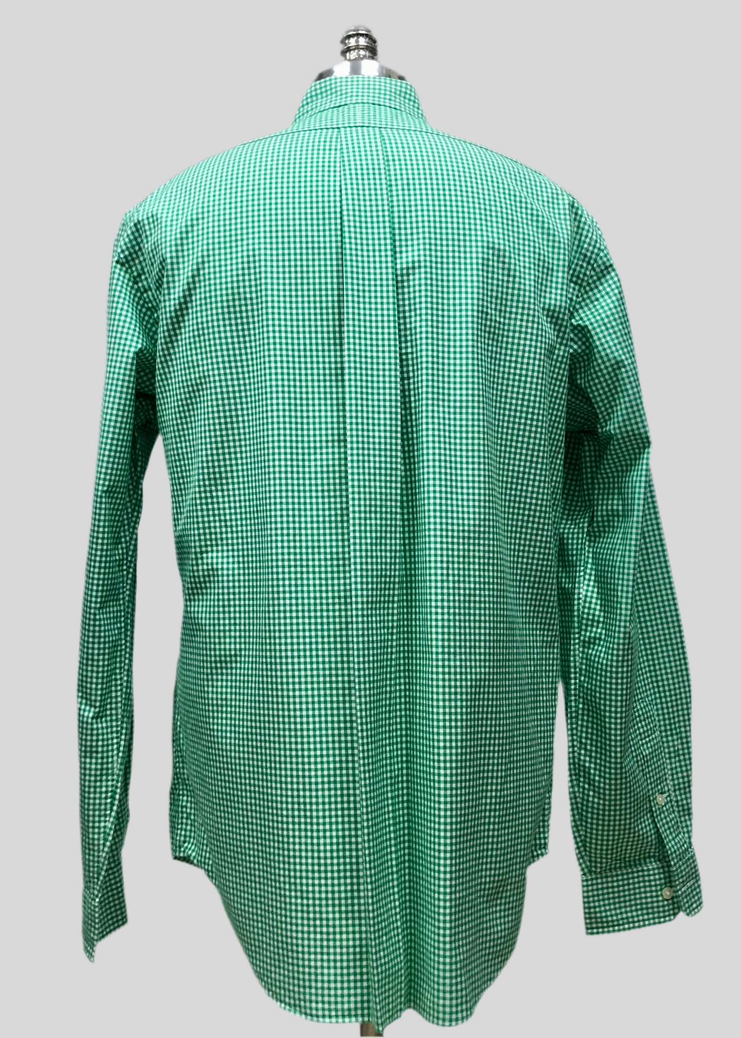 Camisa Polo Ralph Lauren 🏇🏼 con patron de cuadros gingham verde y blanco Talla L Entalle Regular
