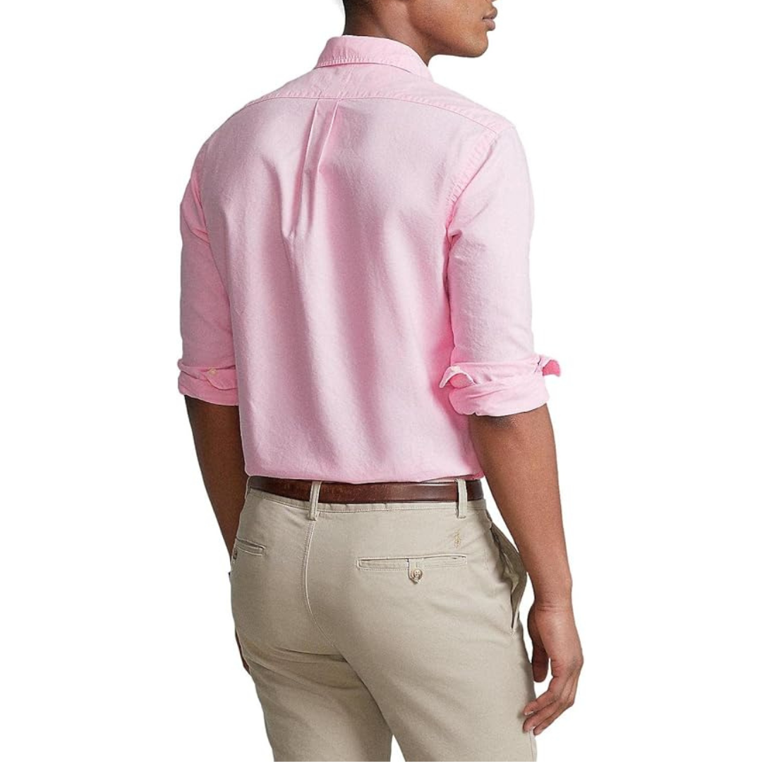 Camisa de botones Polo Ralph Lauren 🏇🏼 en color rosado Talla L Entalle Regular