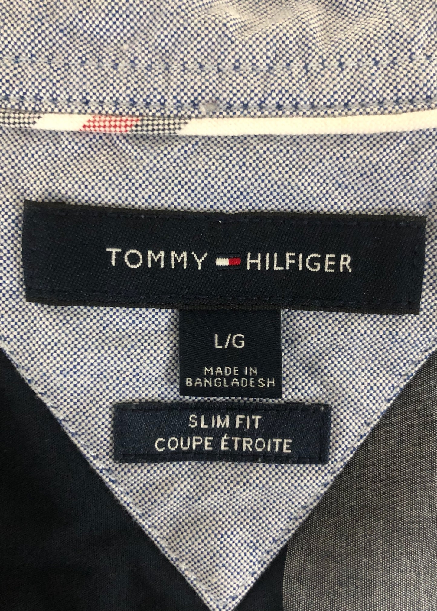 Camisa de botones Tommy Hilfiger 🇺🇸 de cuadros en color negro y blanco Talla L Entalle Slim Fit