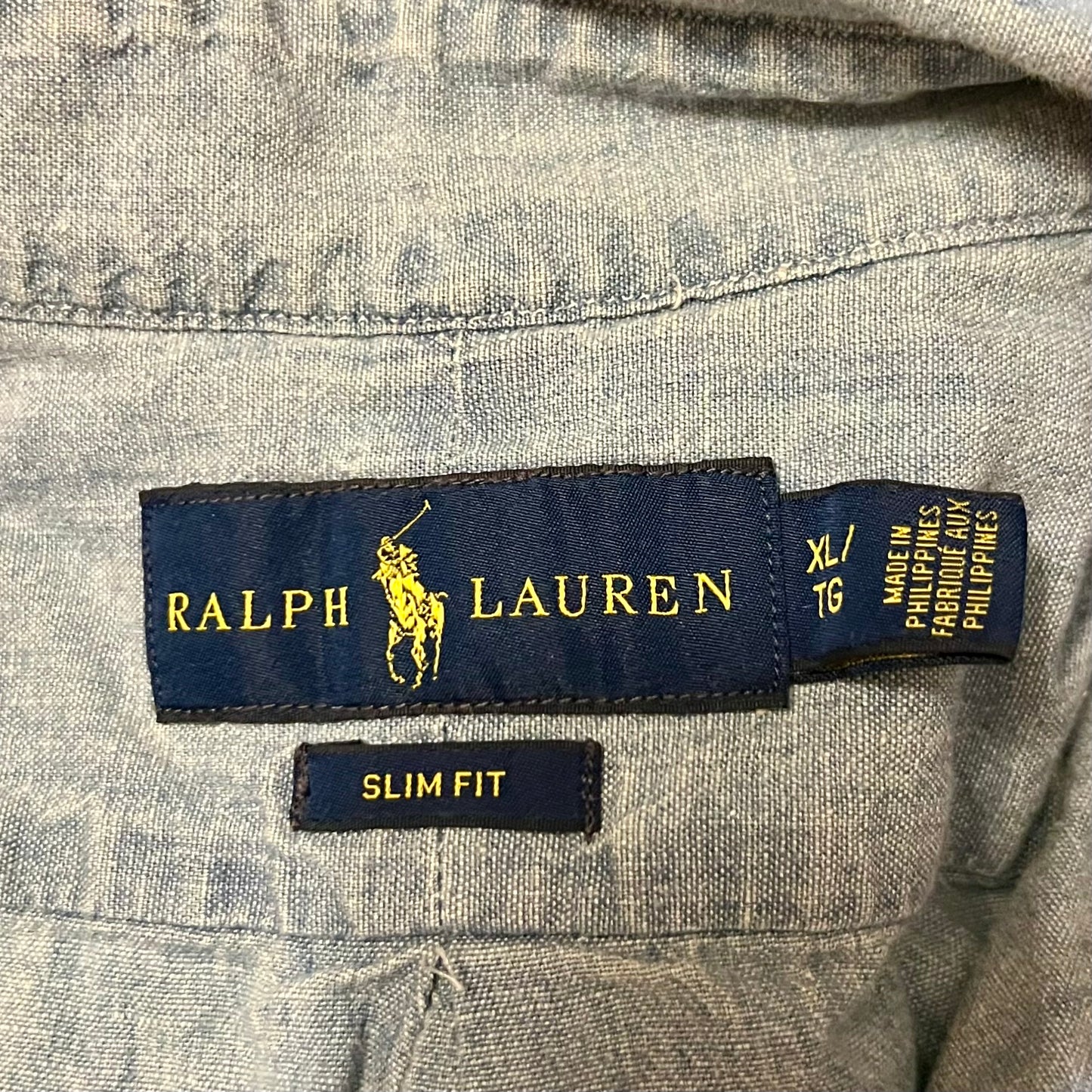 Camisa de jeans Polo Ralph Lauren 🏇🏼 en color celeste Talla XL Entalle Slim Fit