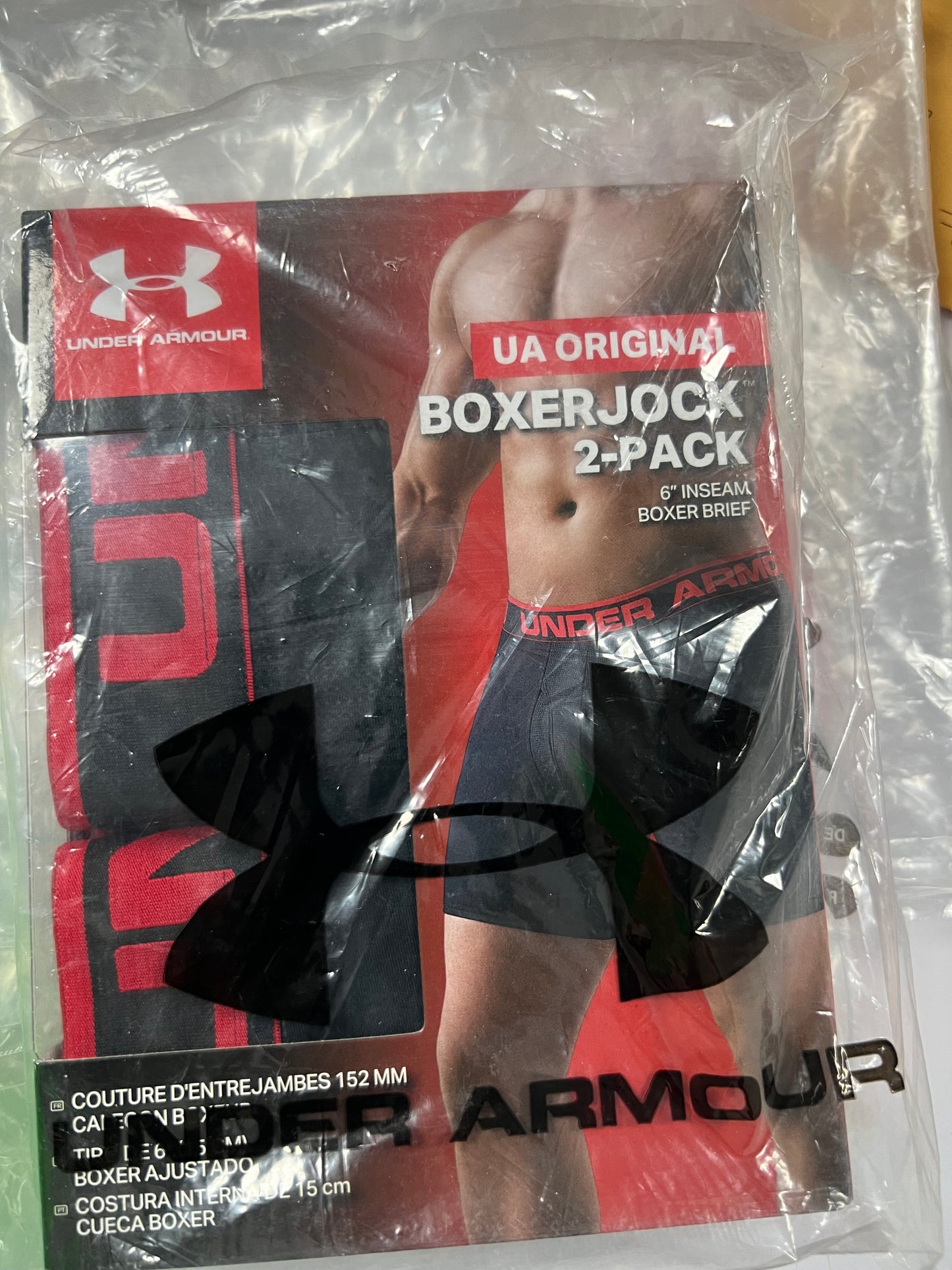 Combo de 2 Boxers Briefs Under Armour 🏋🏽 Tela Performance Tech de 6” de largo color negro Talla S
