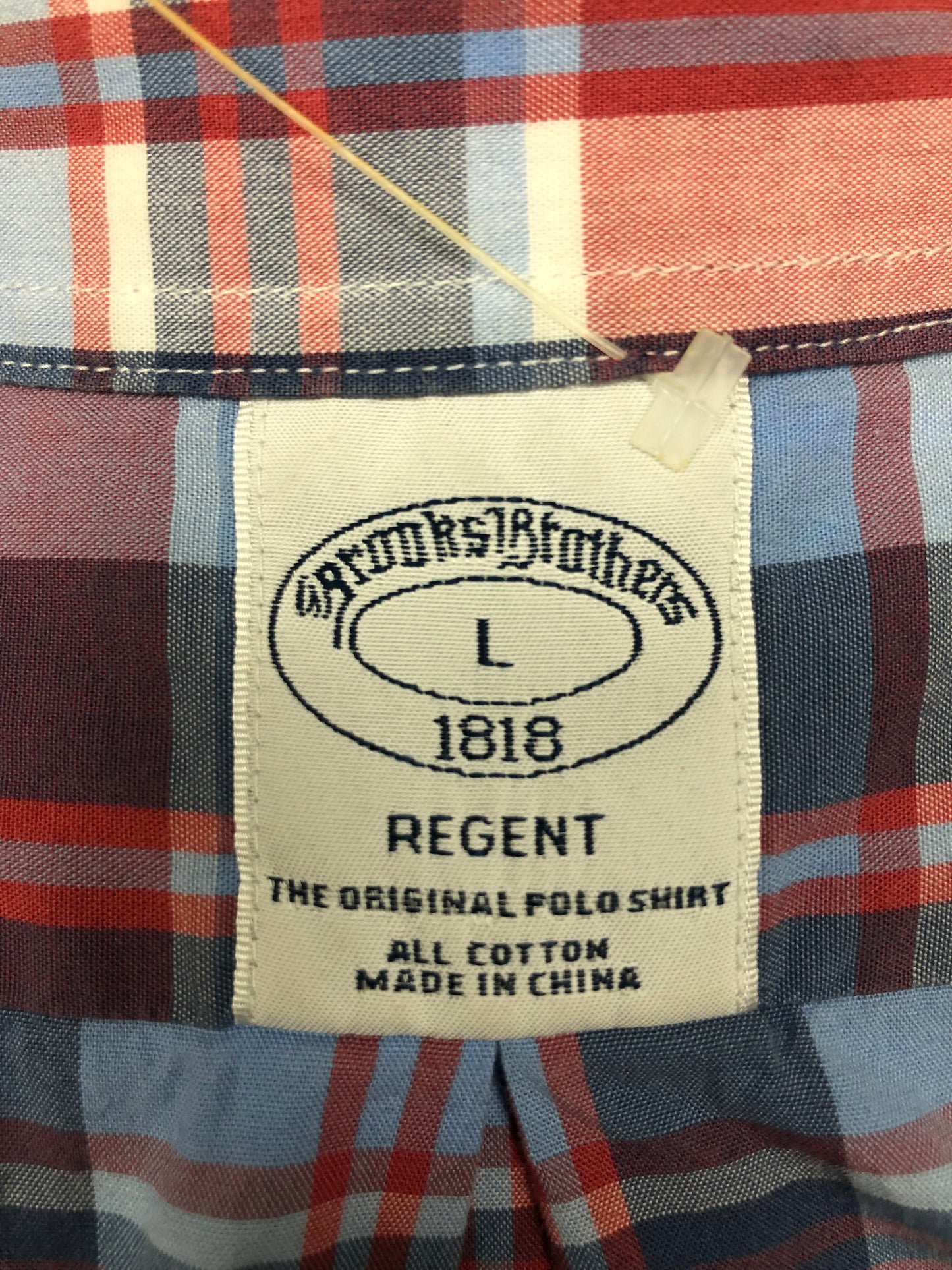 Camisa Brooks Brothers 🐑 de cuadro en rojo, azul y blanco Talla L Entalle Regular