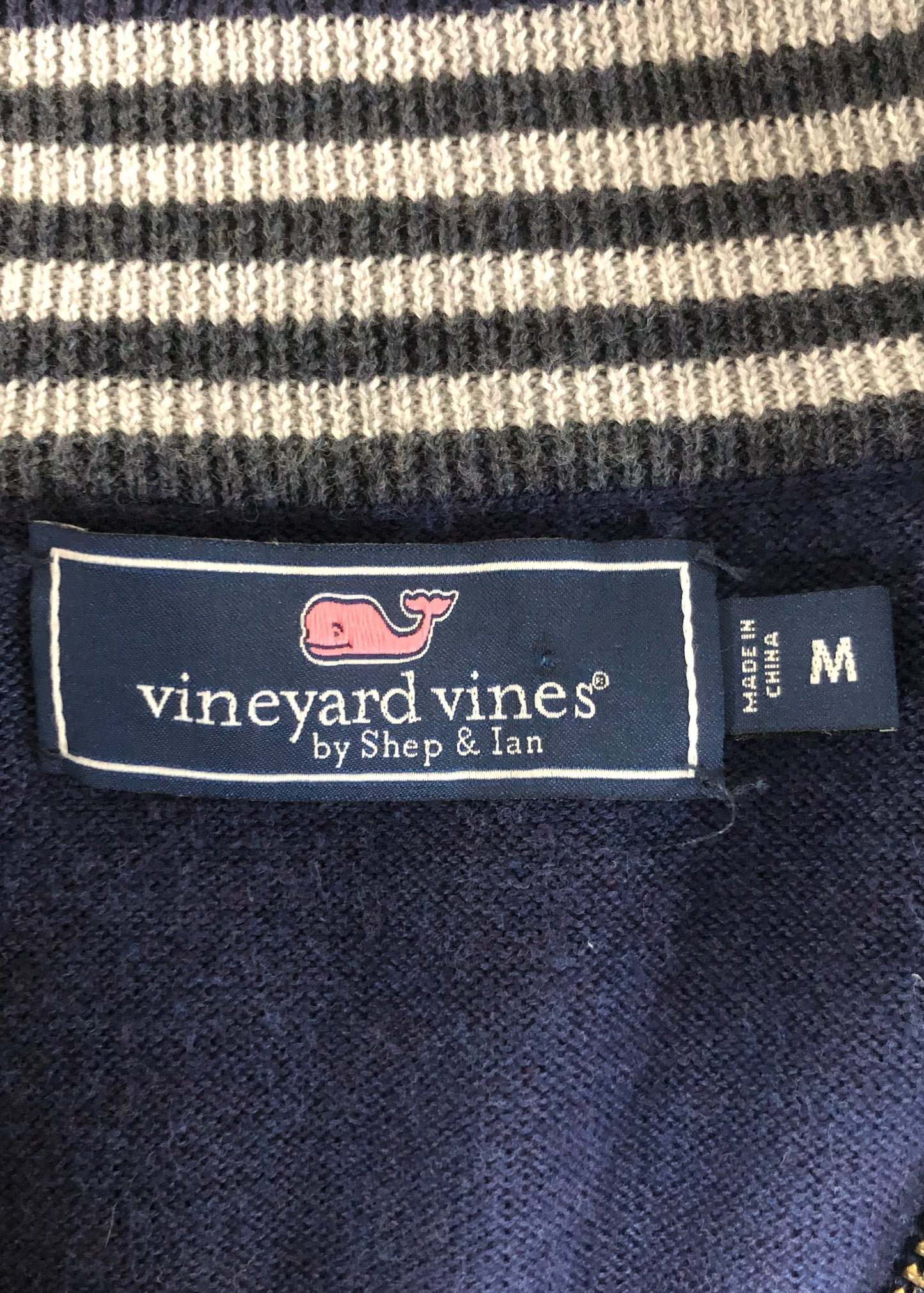 Sueter Jersey Vineyard Vines 🐳 color azul navy Tela algodón Pima Talla M