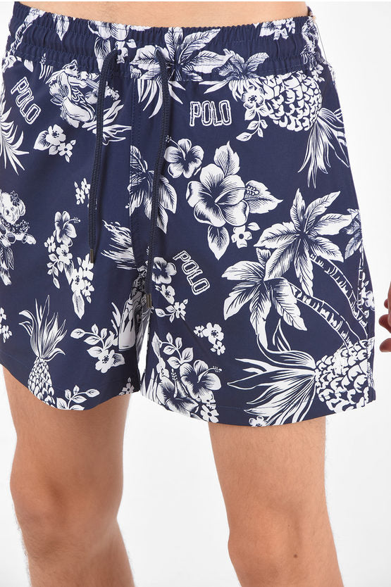 Short de baño Polo Ralph Lauren 🏇🏼 color azul navy con diseño de polo bear playero talla XXL