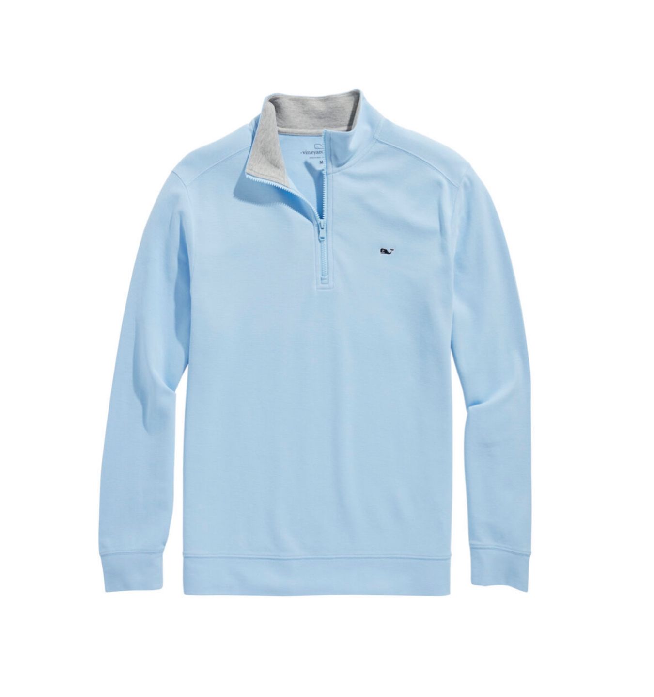 Sueter Jersey Vineyard Vines 🐳 color celeste claro con logo tradicional Tela algodón Pima Talla M