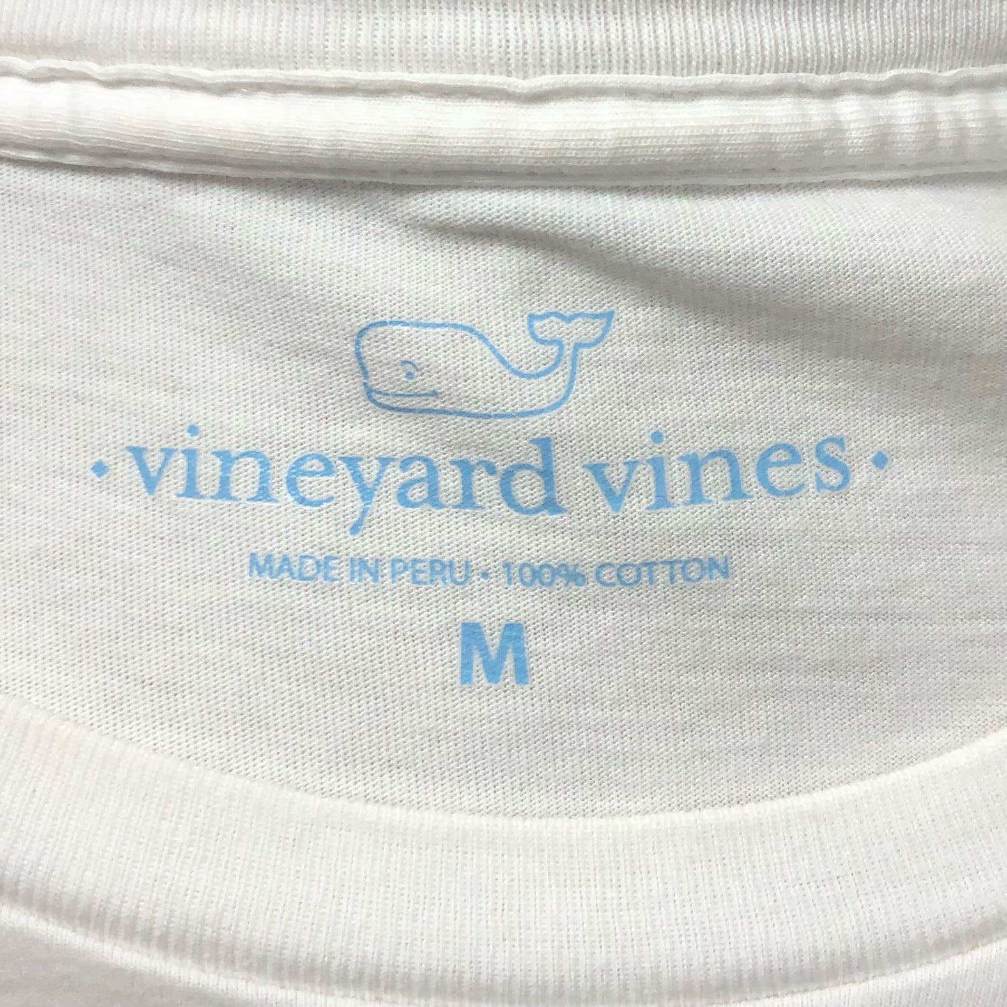 Camiseta cuello redondo Vineyard Vines 🐳 color blanco con Diseño de ballena Talla M