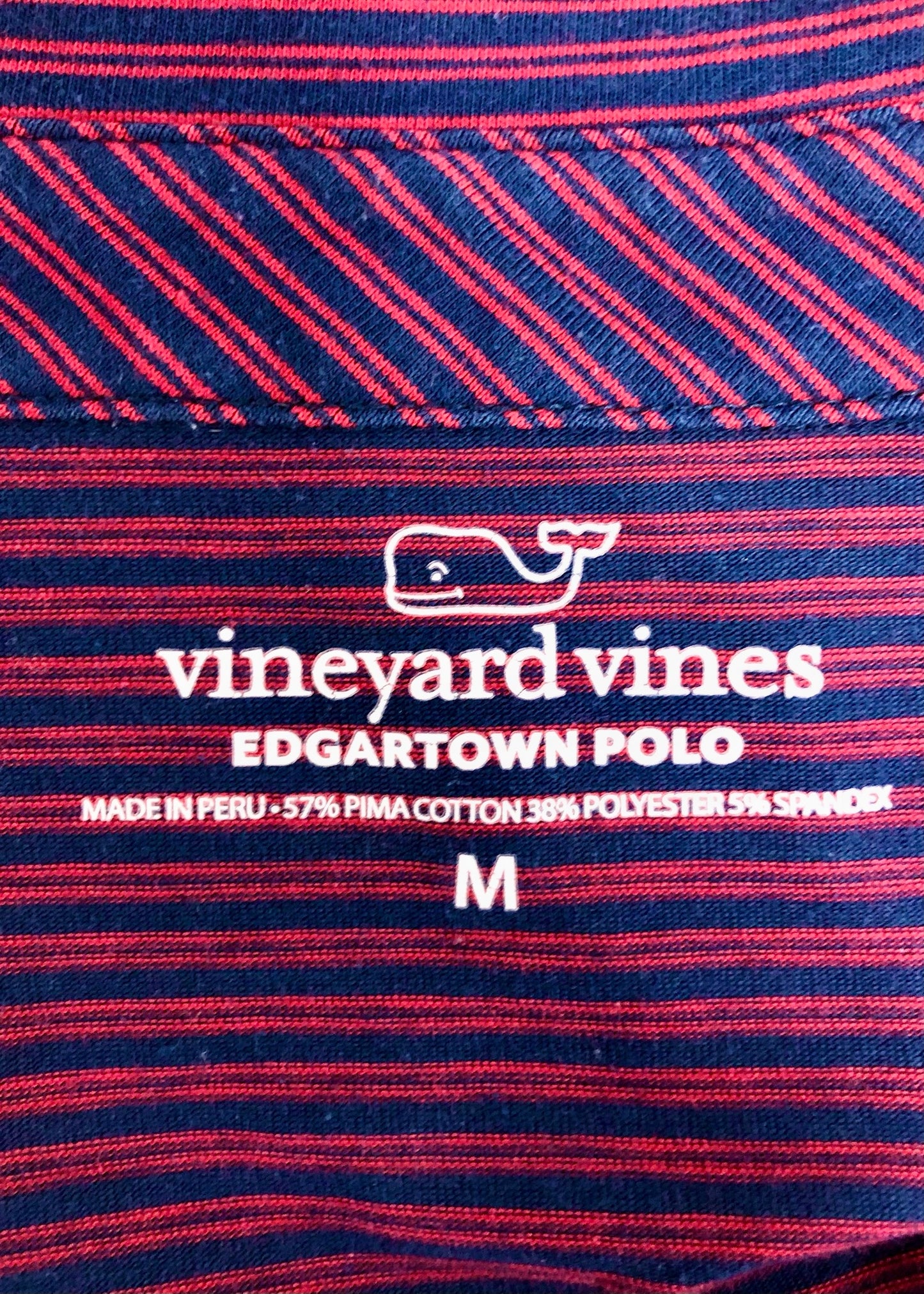 Camiseta Polo Vineyard Vines 🐳 con rayas en rojo y azul navy Talla M Entalle Regular
