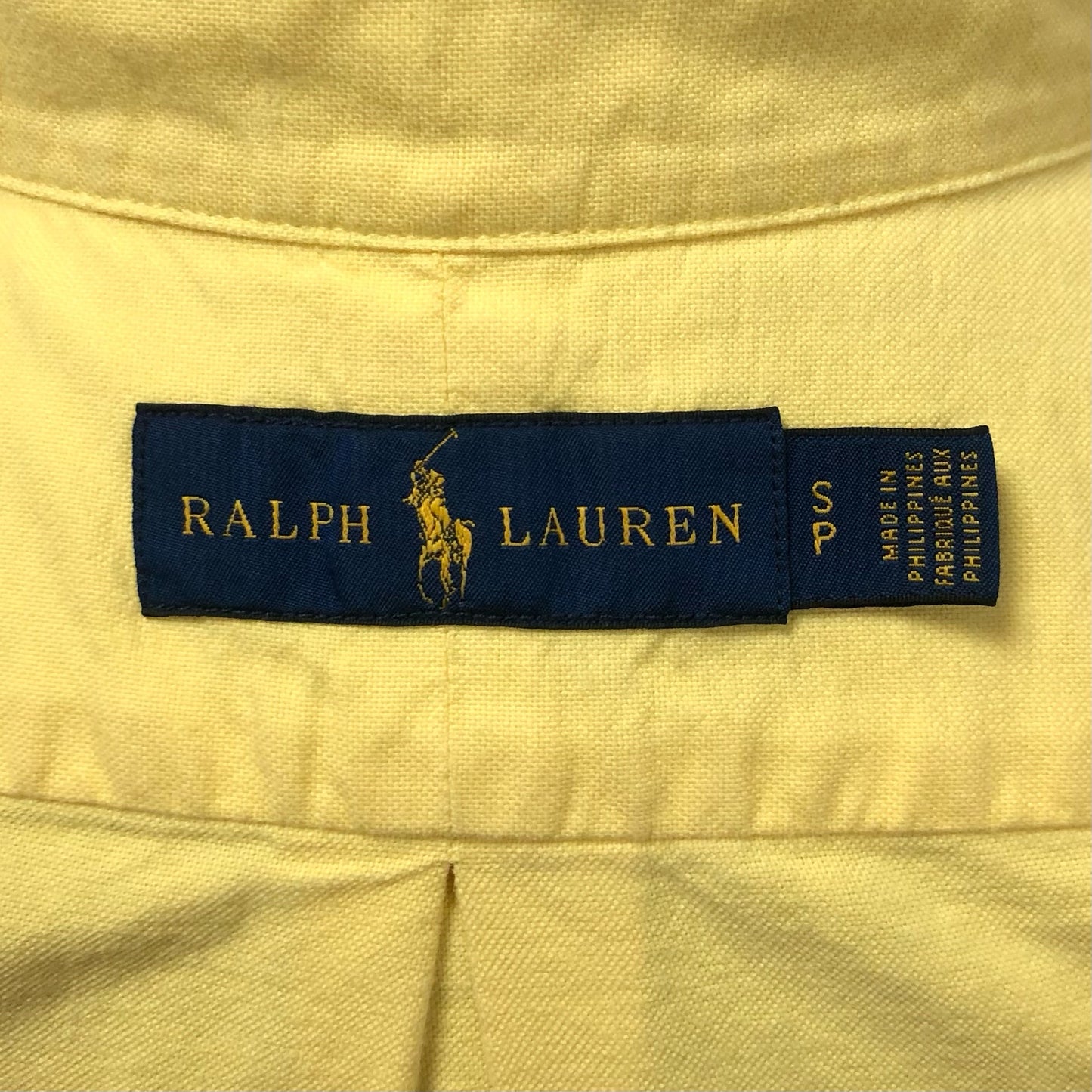 Camisa de botones Polo Ralph Lauren 🏇🏼 Oxford en color amarillo intenso Talla S Entalle Regular