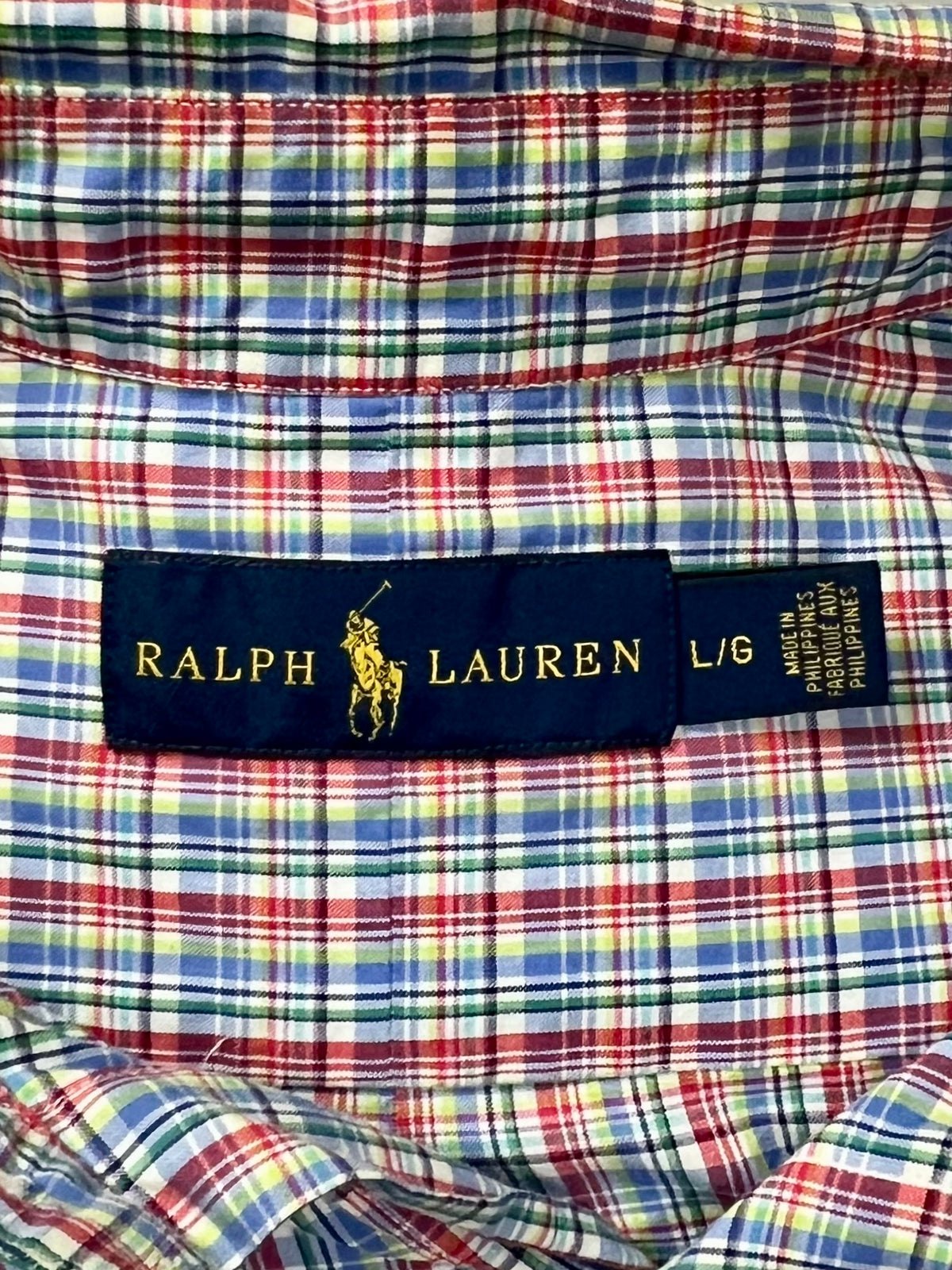 Camisa Polo Ralph Lauren 🏇🏼 de cuadros en color rojo, verde, azul y blanco Talla L Entalle Regular