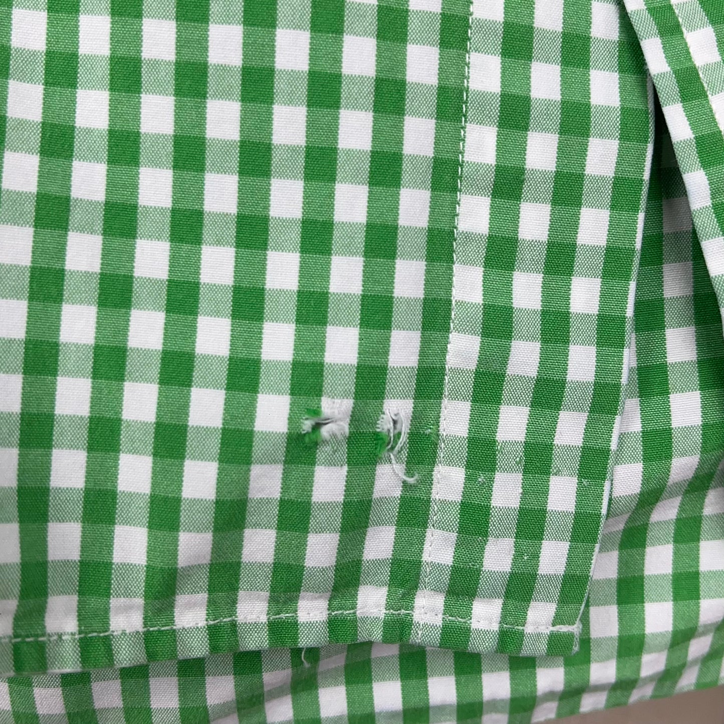 Camisa Polo Ralph Lauren 🏇🏼 con patron de cuadros gingham verde y blanco Talla L Entalle Regular (ver descripción)