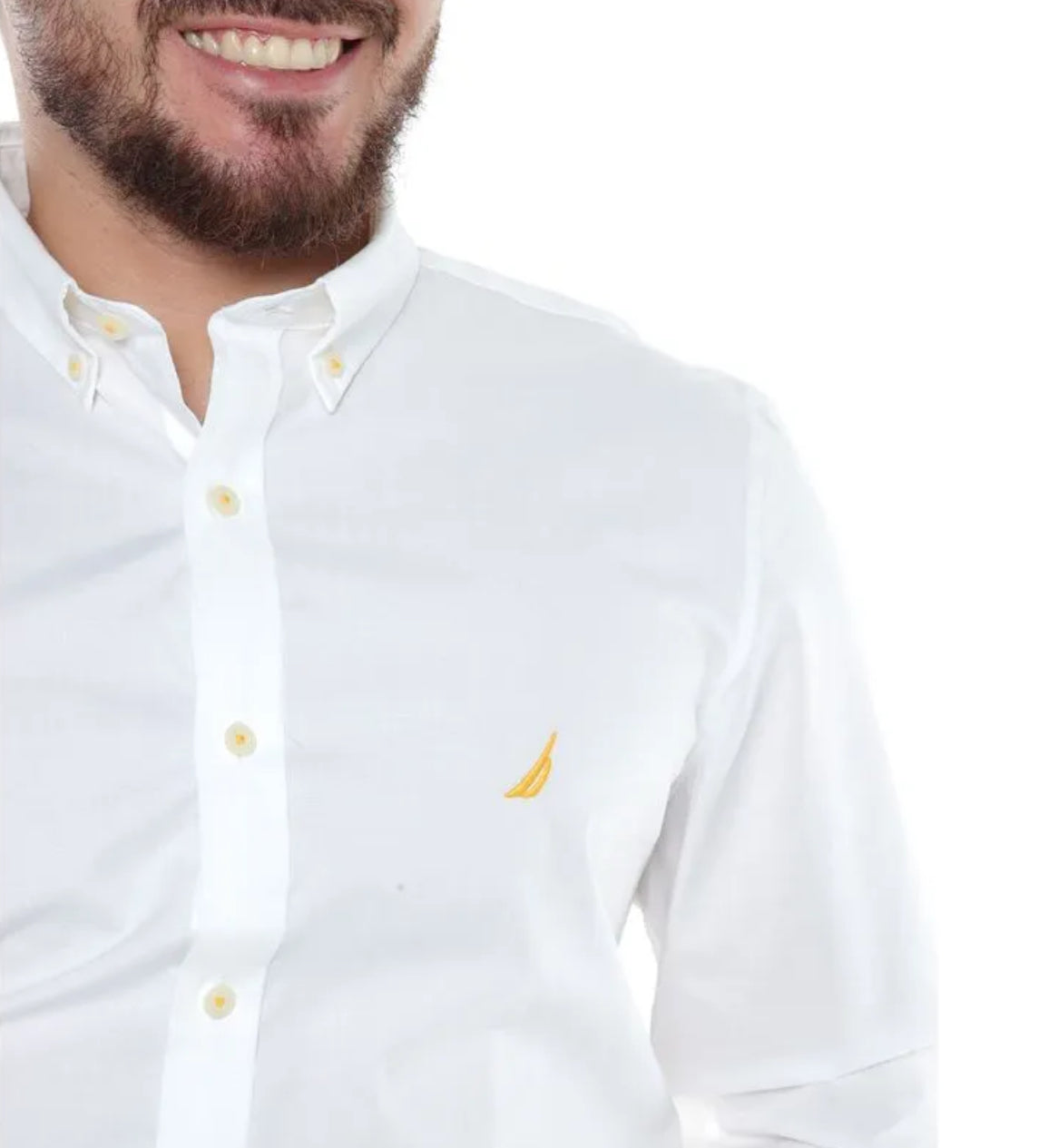 Camisa de botones Nautica ⚓️ color Blanco Talla XL Entalle Regular