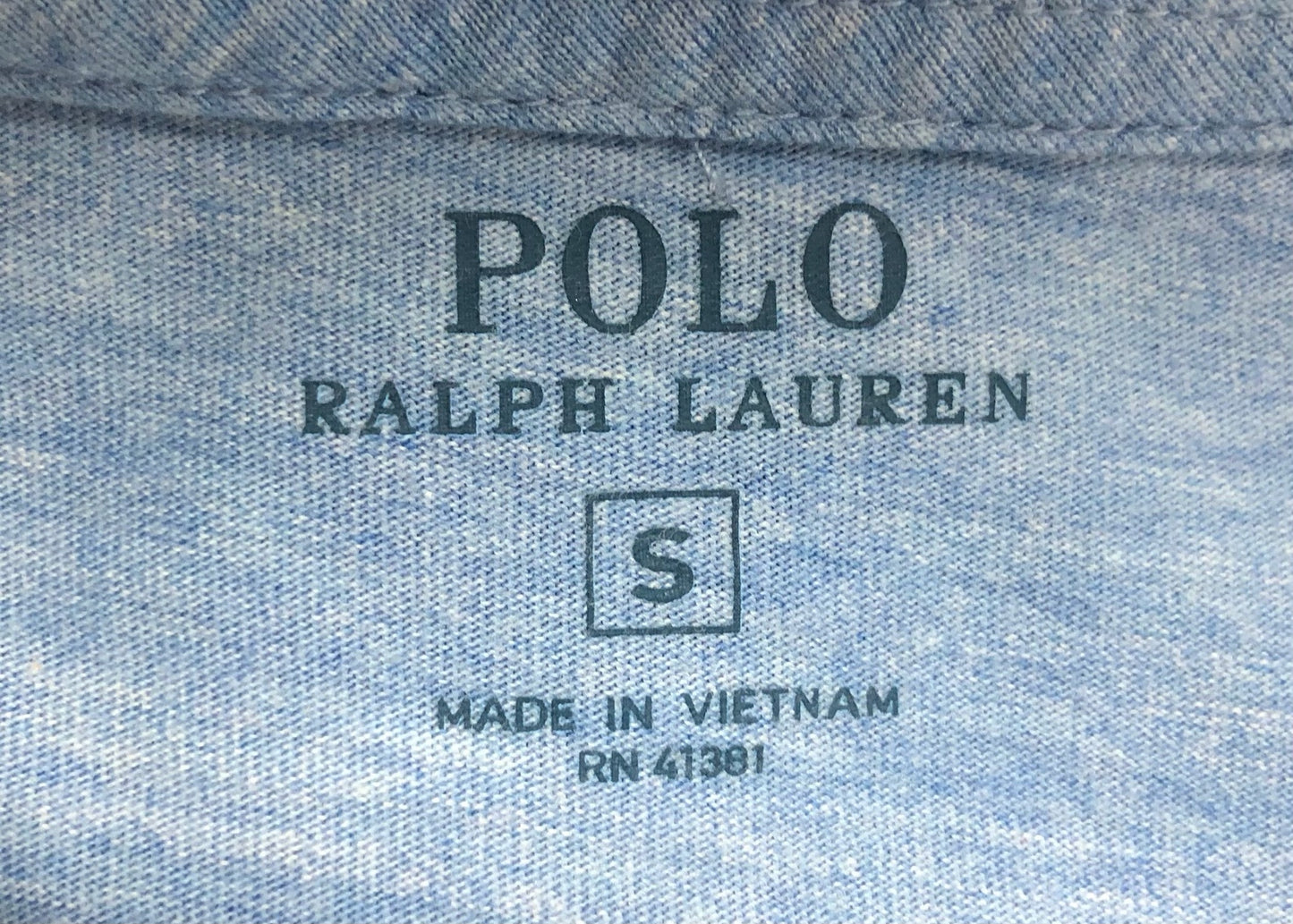 Camiseta cuello redondo Polo Ralph Lauren 🏇🏼 color celeste grisáceo Talla Small