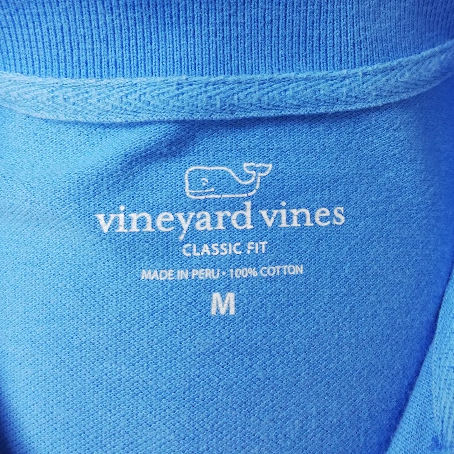 Camiseta Polo Vineyard Vines 🐳 color celeste Talla M Entalle Clásico