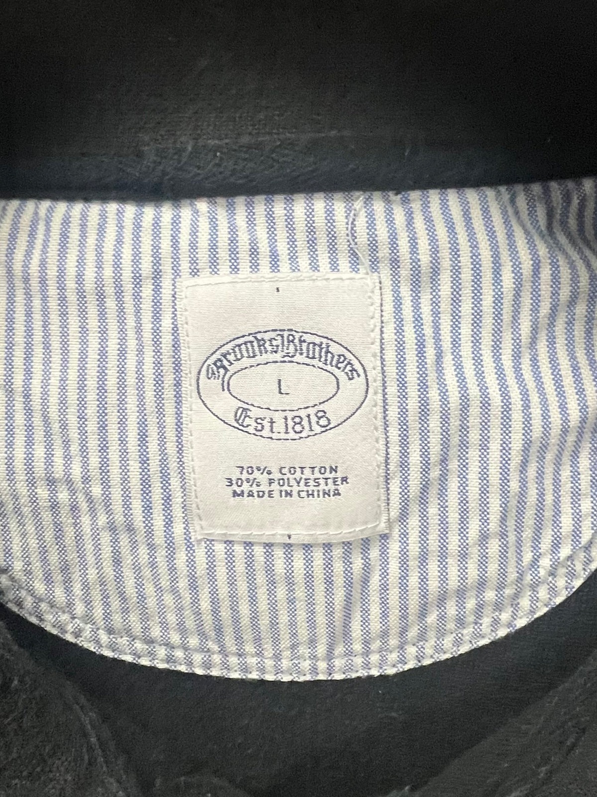 Sueter Jersey Brooks Brothers 🐑 color negro con logo negro Talla L (ver descripción)