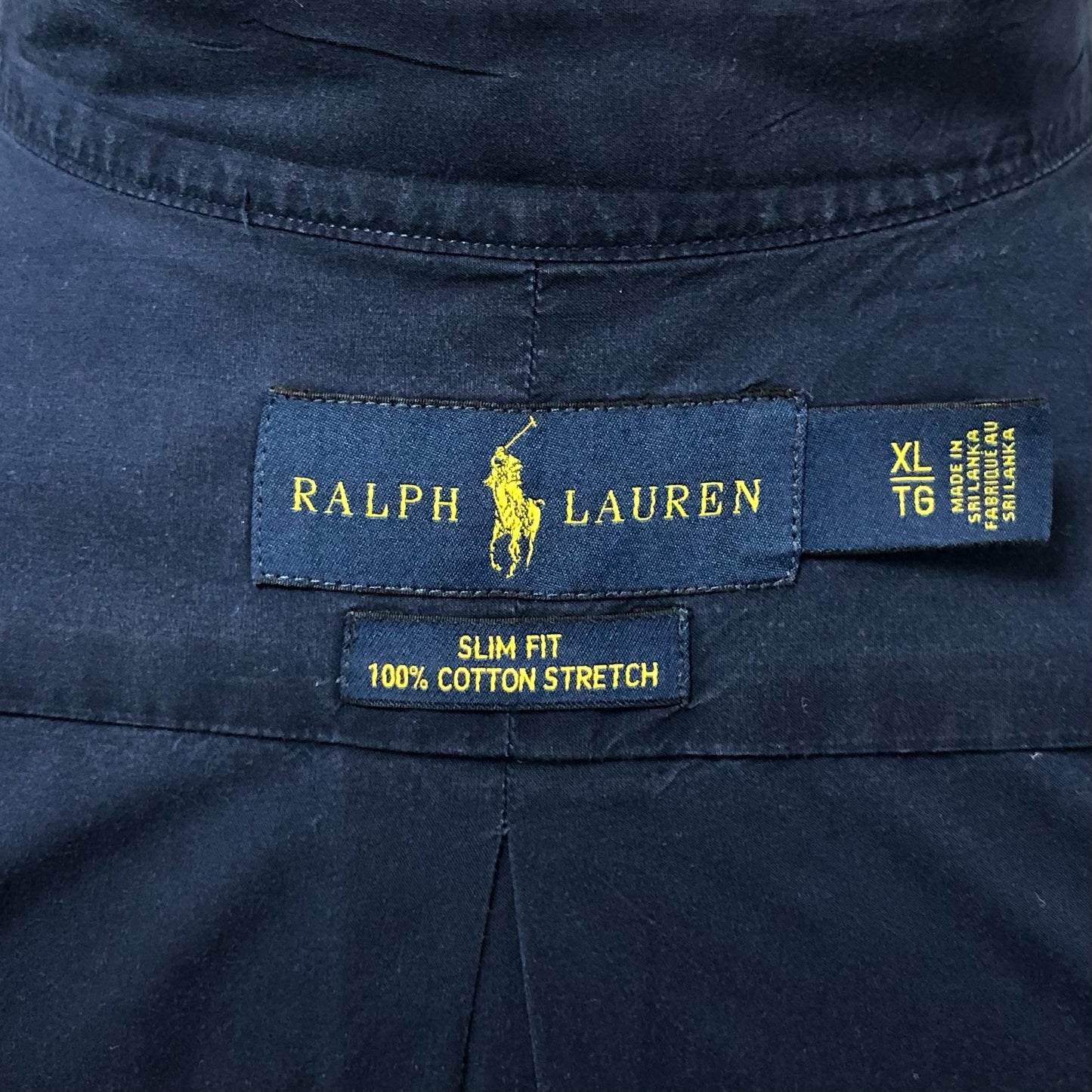 Camisa de botones Polo Ralph Lauren 🏇🏼 en color azul navy Talla XL Entalle Slim Fit