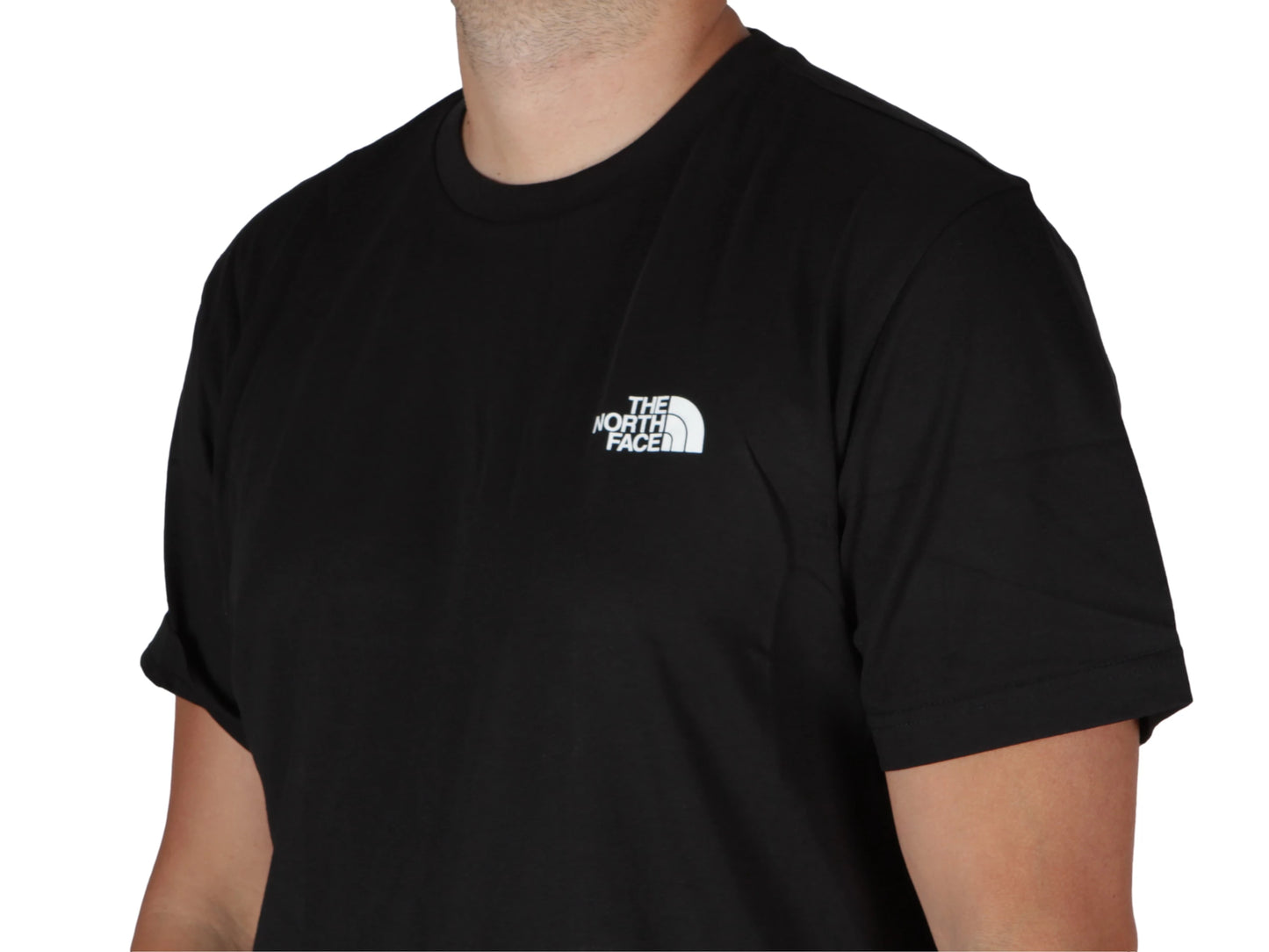 Camiseta cuello redondo North Face 🔷 color negro manga corta Talla L