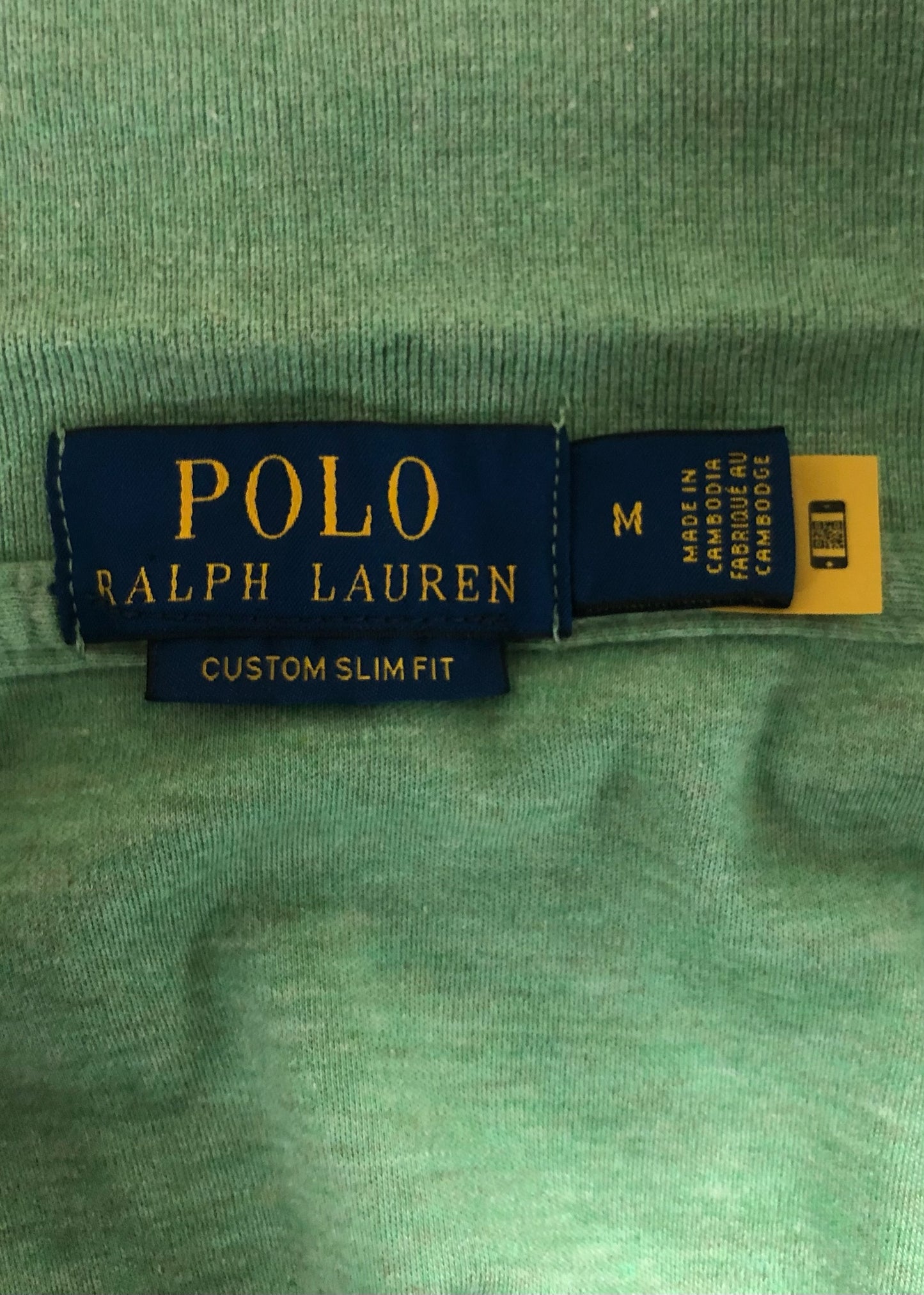Camiseta Polo Ralph Lauren 🏇🏼color verde claro Talla M Entalle Custom Slim Fit
