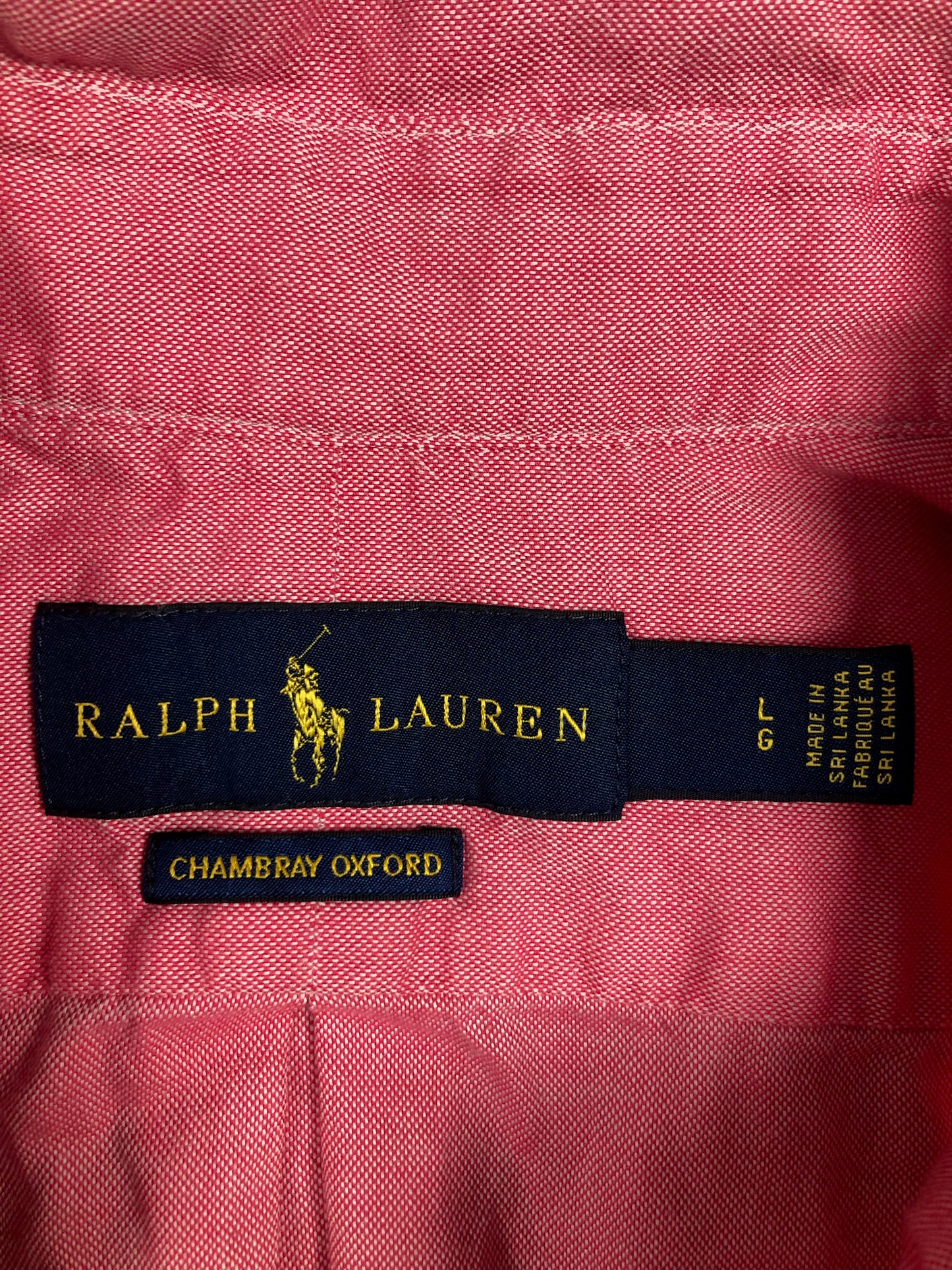 Camisa de botones Polo Ralph Lauren 🏇🏼 en color salmon Talla L Entalle Regular