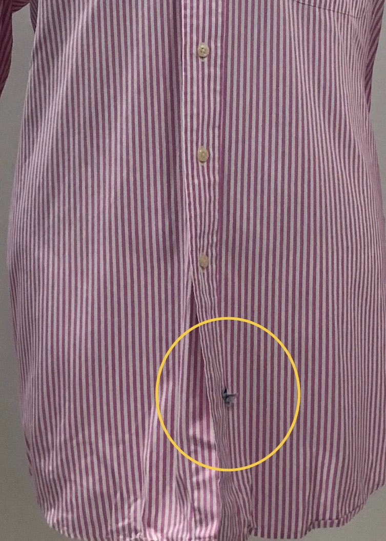 Camisa de botones Polo Ralph Lauren 🏇🏼 de rayas en color rosado y blanco Talla L Entalle Regular (ver descripción)