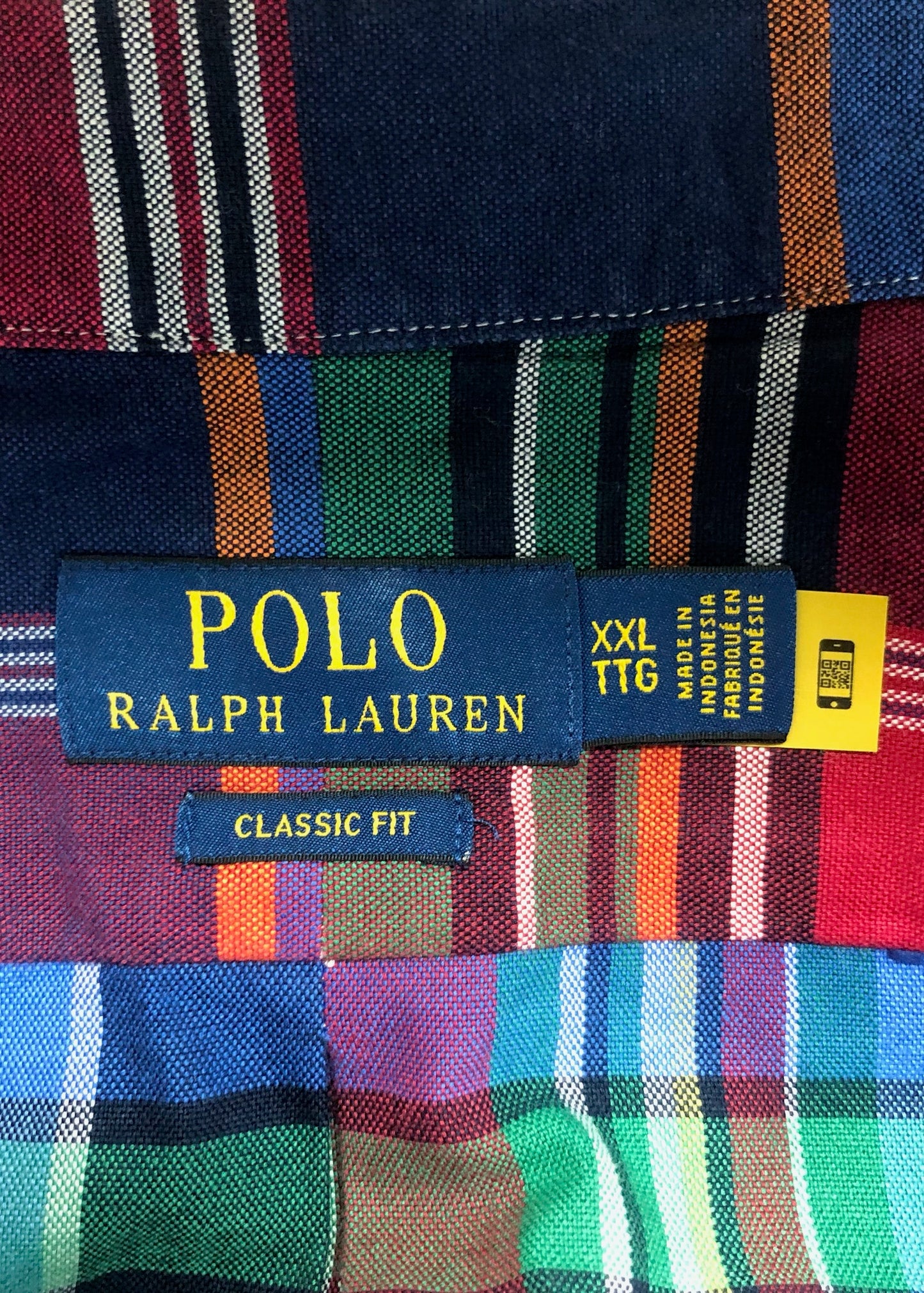Camisa de botones Polo Ralph Lauren 🏇🏼 Oxford de cuadros tartán en color azul, verde y rojo Talla XXL Entalle Regular