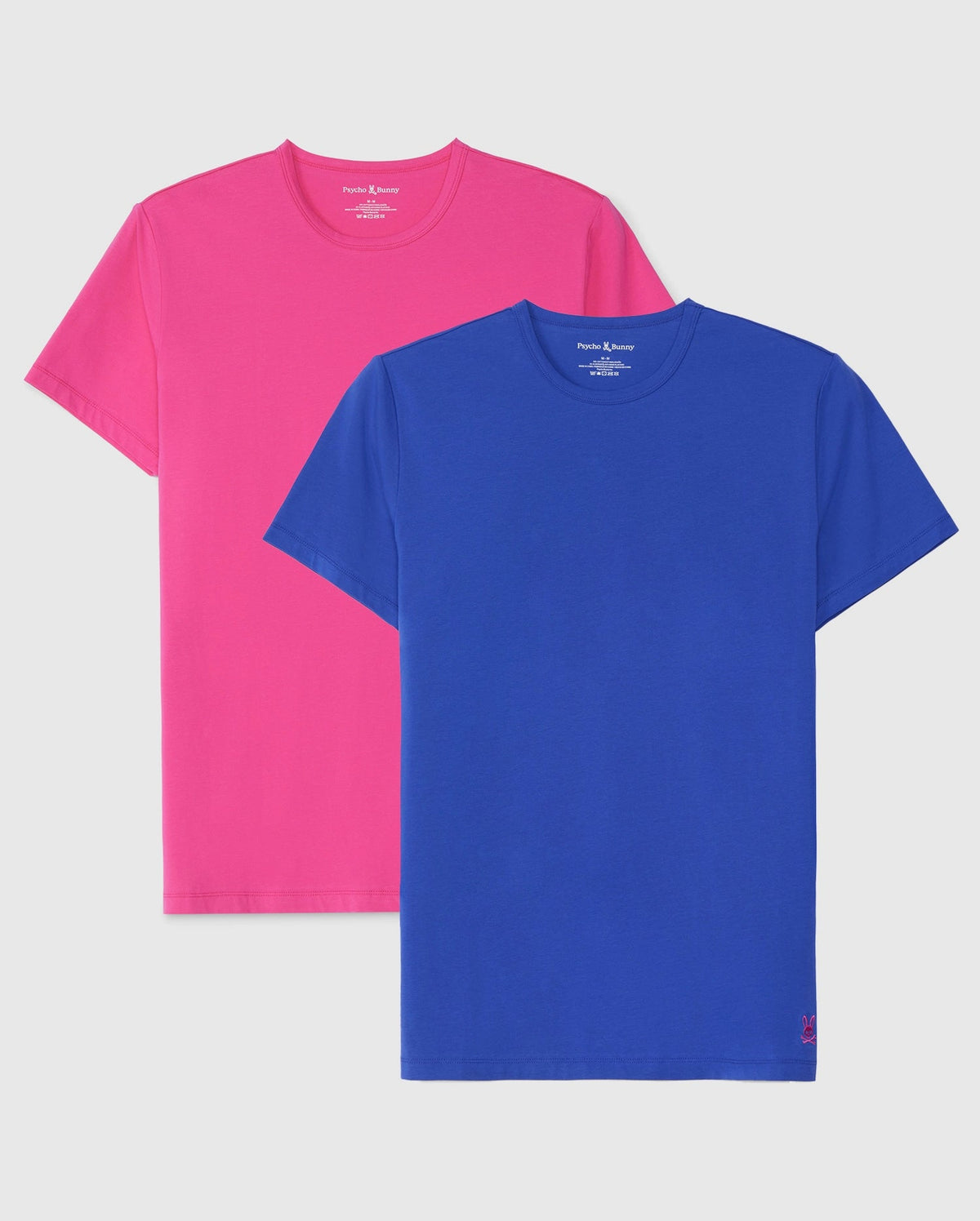 Camiseta Interior Psycho Bunny 🐰 Cuello redondo Tela algodón color rosado intenso Talla M