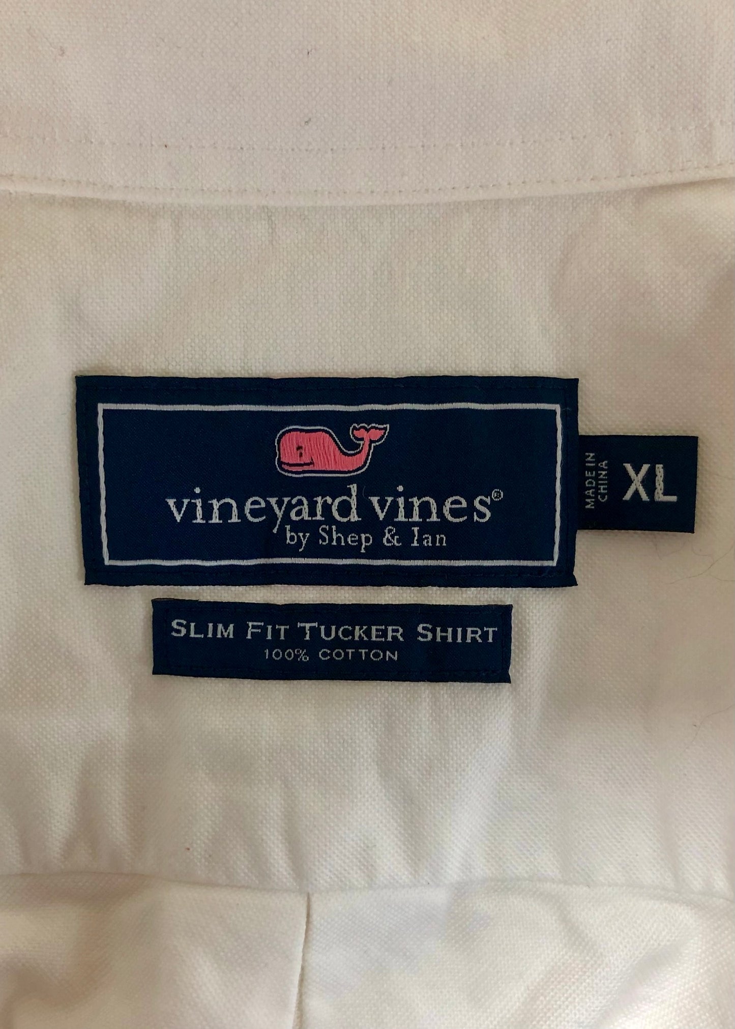 Camisa de botones Vineyard Vines 🐳 Oxford Color blanco Talla XL Entalle Slim Fit