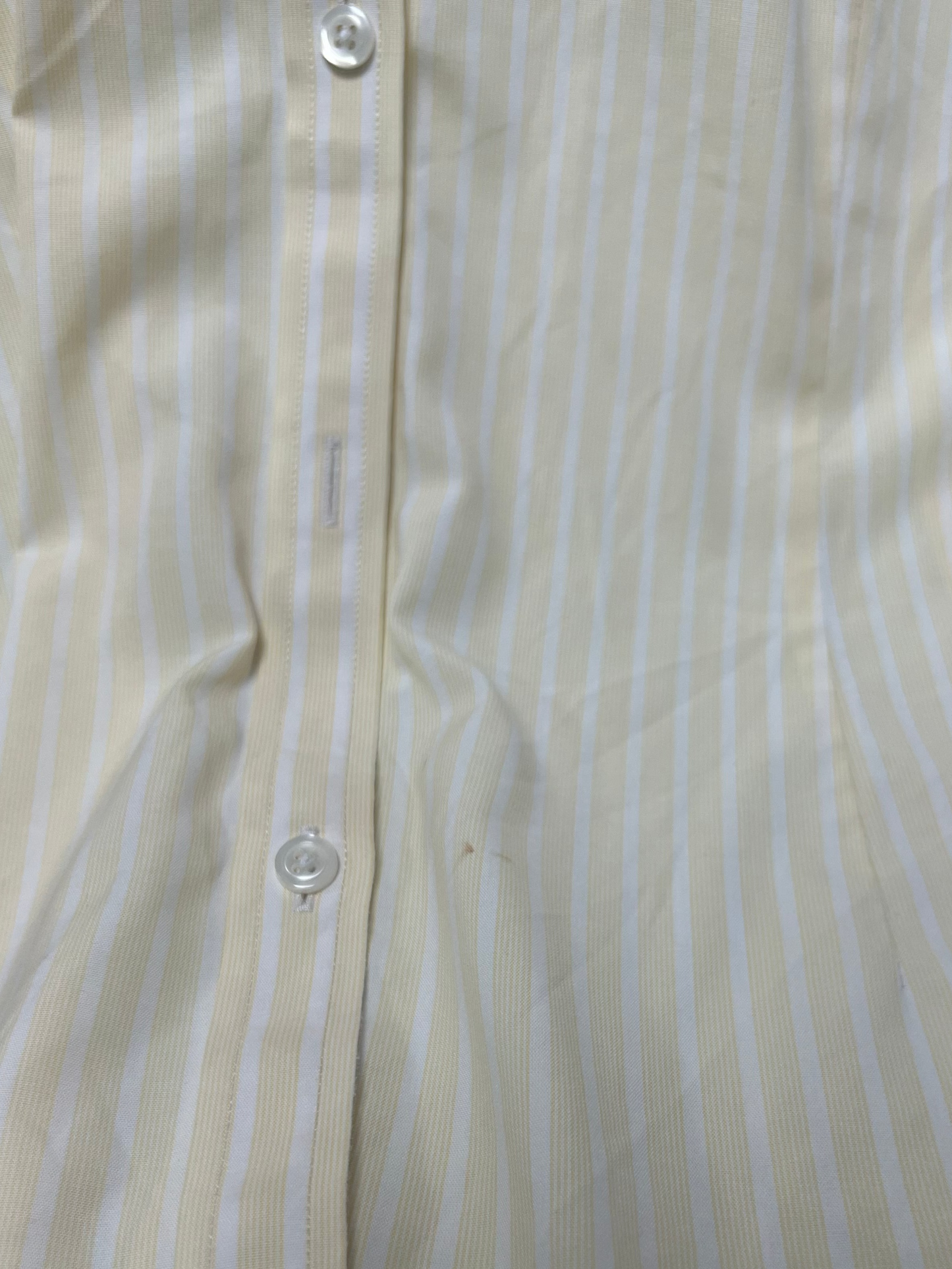 Camisa de mujer Brooks Brothers 🐑 de rayas en color amarillo y blanco Talla S Entalle Regular (ver descripción)